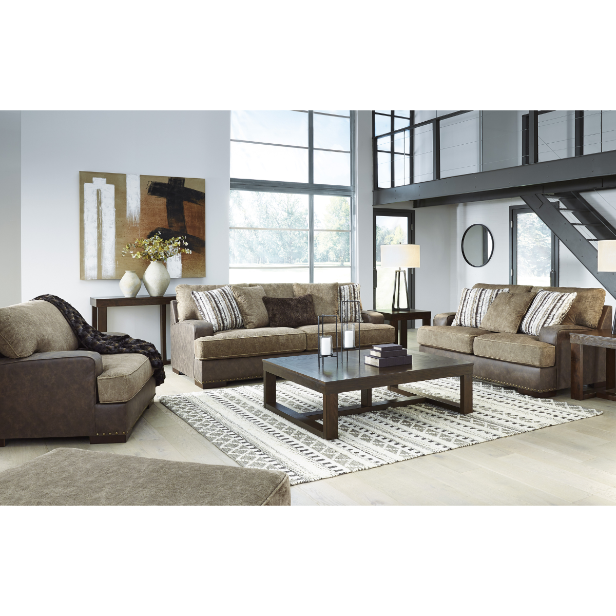 Luxury Alesbury Sofa Set in Rich Chocolate Brown - Perfect for Living Room, Lounge & Family Room Decor