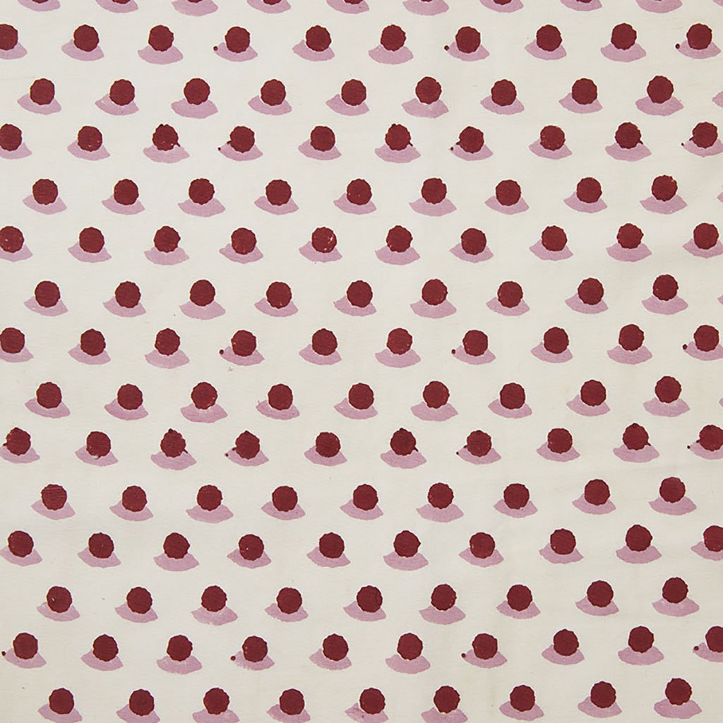 Berry Block Printed Fabric - Soft Linen Cotton Blend for Iron & Rose Designs | Perfect for DIY Home Decor, Quilting & Fashion Sewing Projects