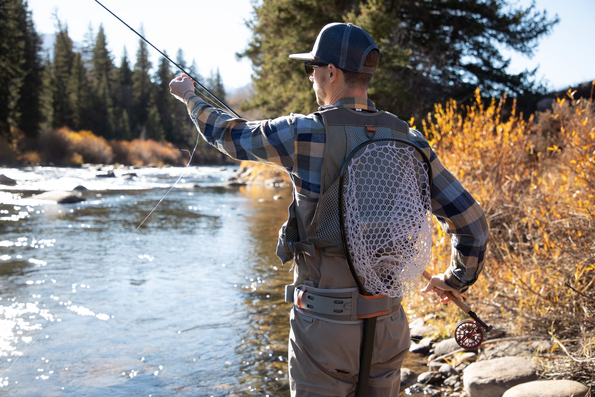 Flint Hills Men's Fly Fishing Vest - Gravel | Durable & Lightweight Fishing Vest for Anglers | Perfect for Stream, River & Lake Fishing