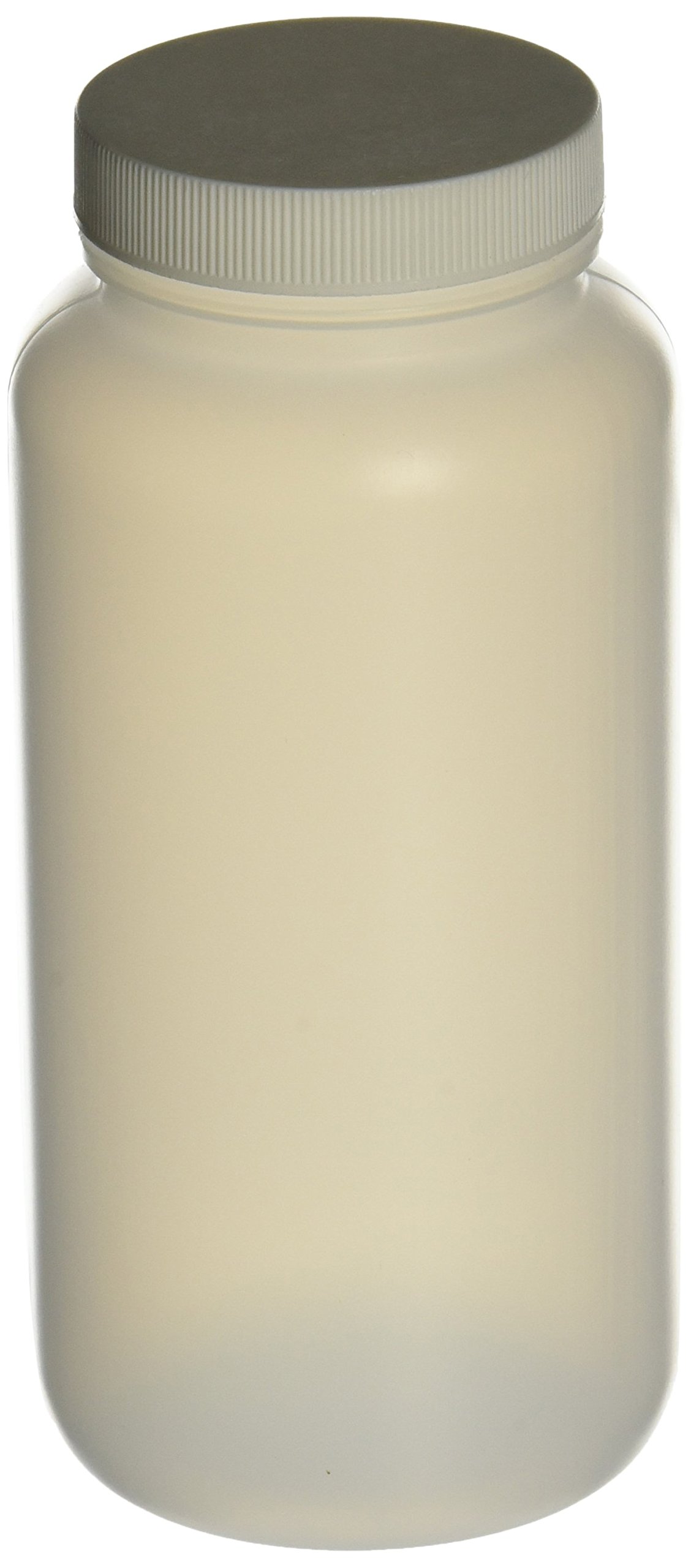 24 Pack HDPE Wide Mouth Round Bottles with White Polypropylene SturdeeSeal PE Foam Cap - Metal-Free, Cleaned for Laboratory & Industrial Use - Perfect for Chemical Storage, Sample Collection & Scientific Experiments