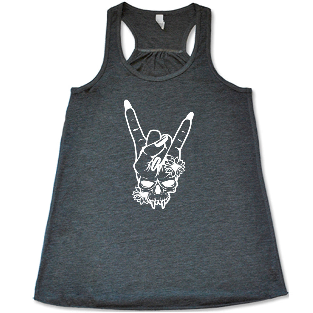 Skull Rocker Hand T-Shirt - Gothic Punk Graphic Tee for Men & Women - Perfect for Concerts, Halloween & Rock Music Events