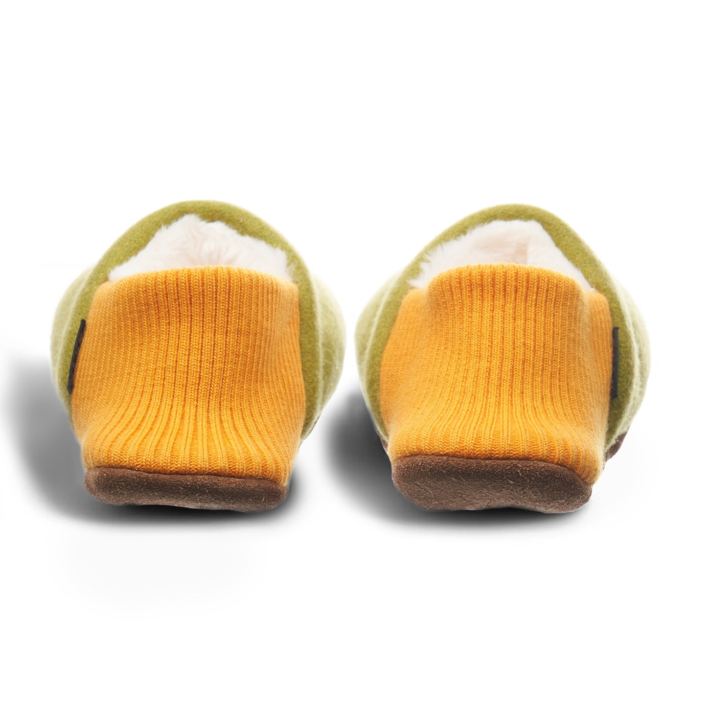 Warm Burel Wool House Slippers with Fur Lining - Cozy Indoor Shoes for Winter Comfort at Home