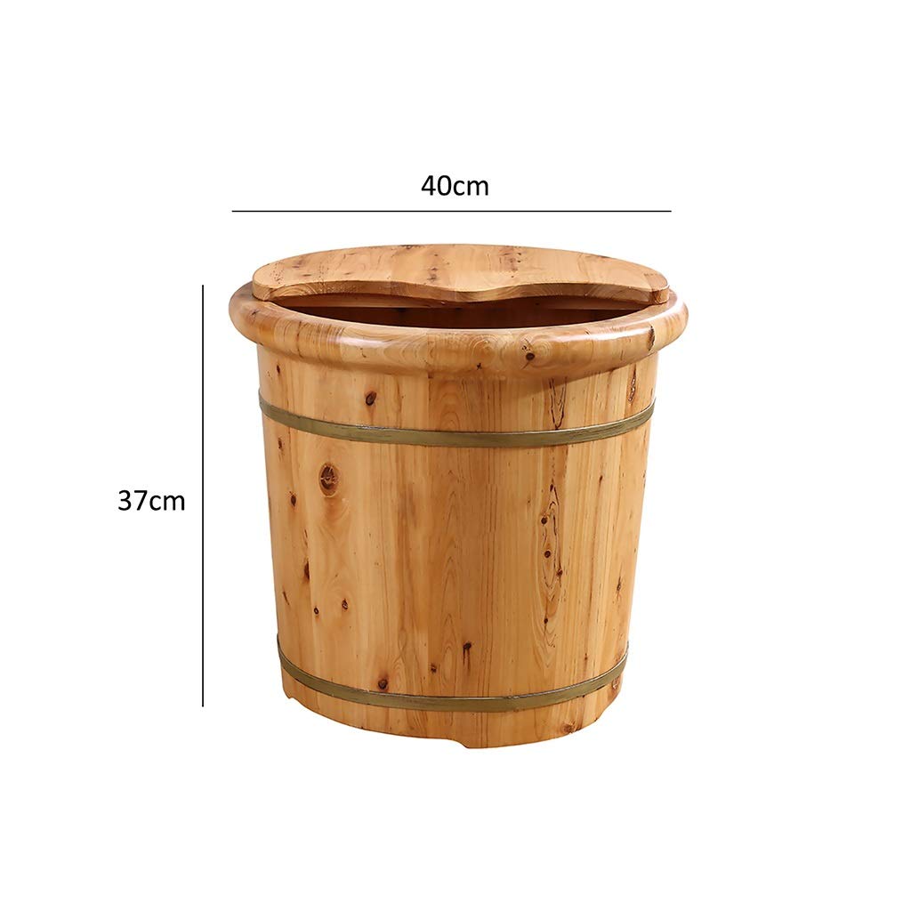 Premium Wooden Foot Soaking Tub with Massage Rollers - Large Capacity Spa Pedicure Basin for Relaxation - Smooth Surface Sauna Bucket for Bathroom, Home Spa & Wellness Retreats