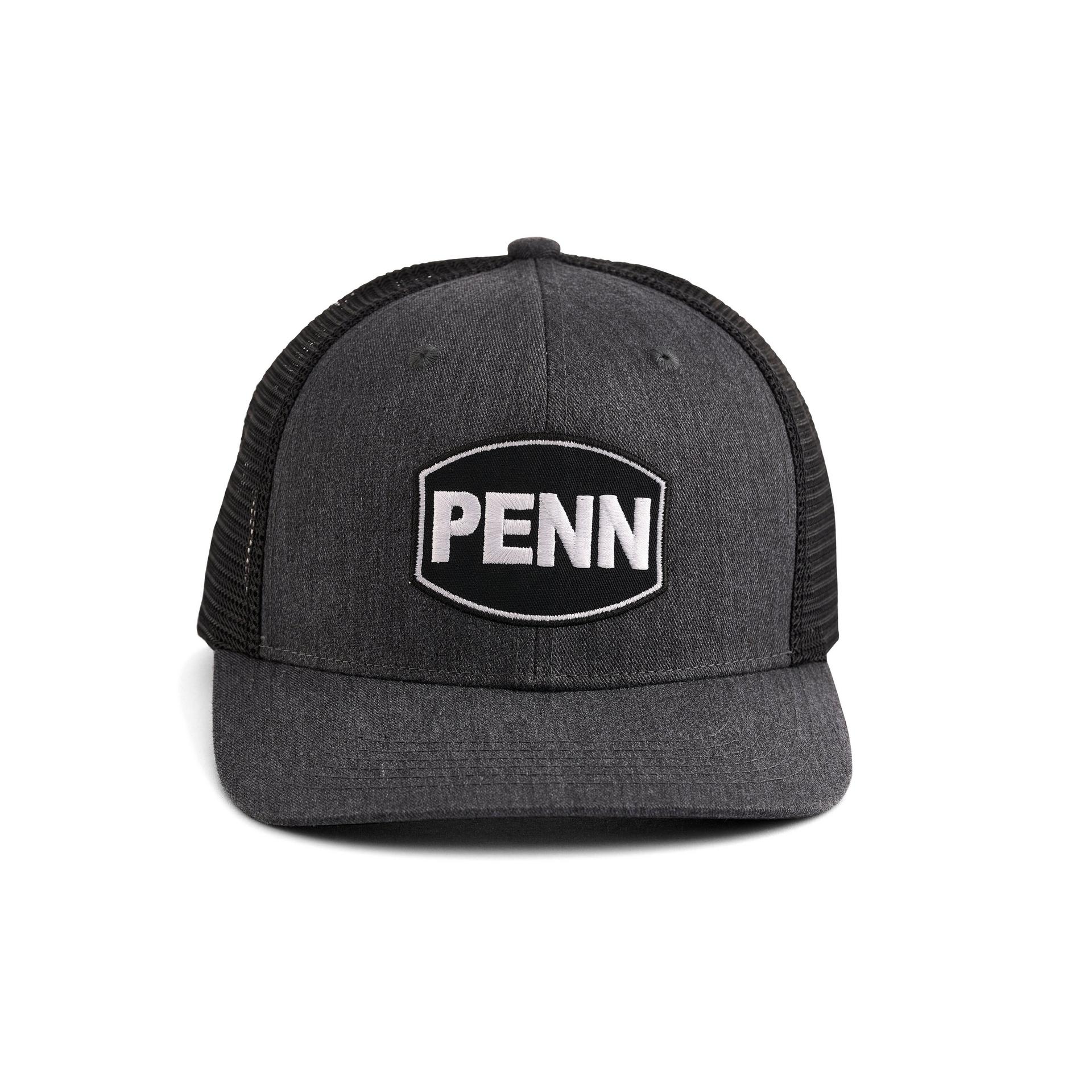 PENN® Heather Grey Trucker Hat - Adjustable Snapback Cap for Men & Women - Perfect for Outdoor Activities, Sports, and Casual Wear