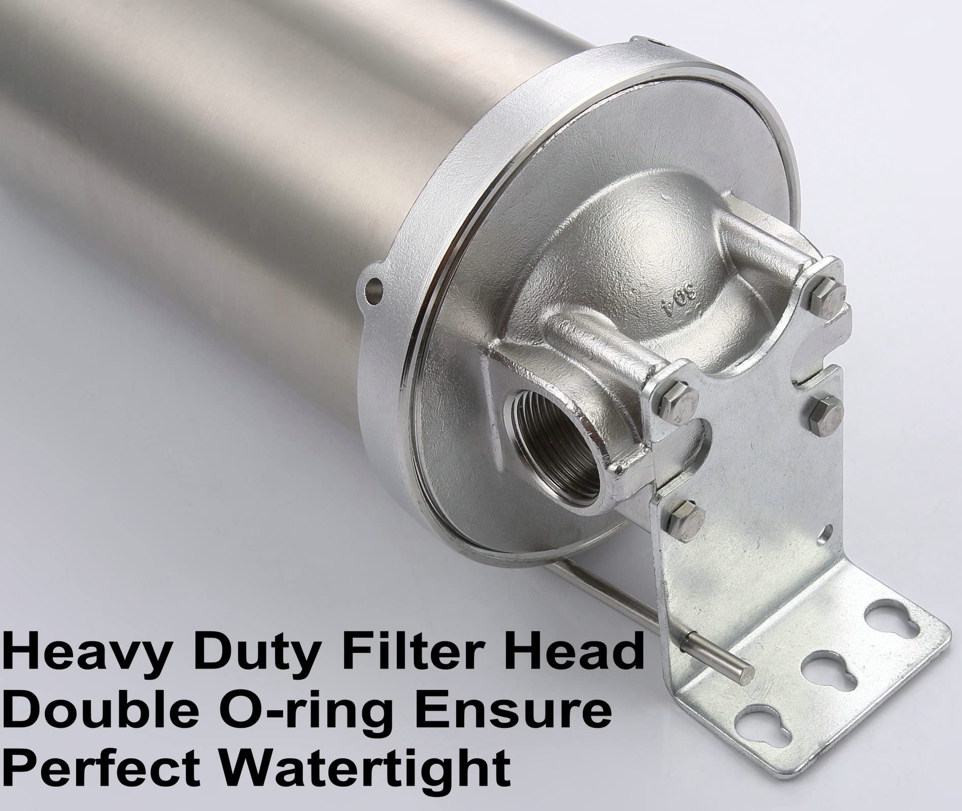 NSF/ANSI 42 Certified Jumbo Stainless Steel Water Filter Housing - 10