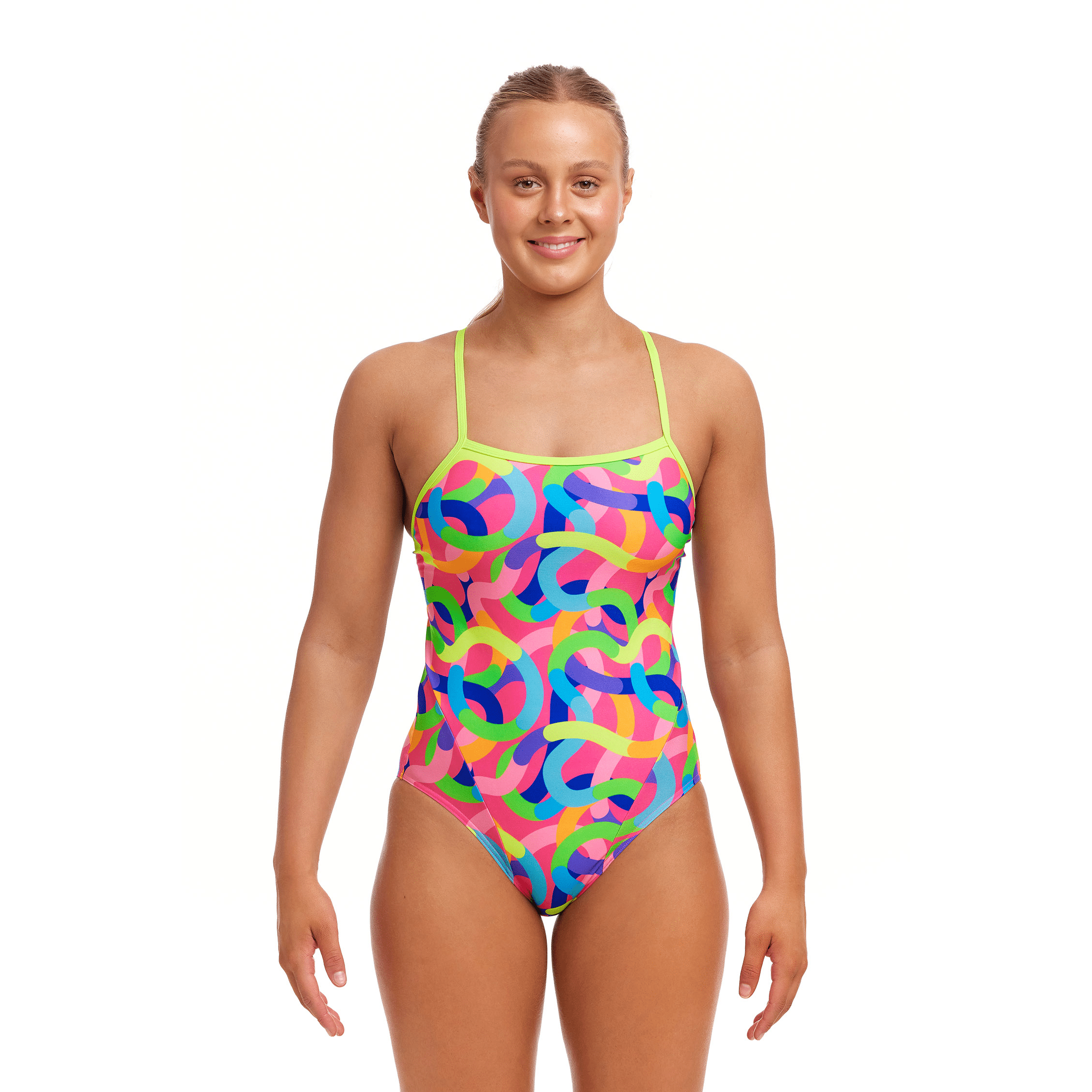 Funkita Curly Wurly One Shoulder Women's Swimsuit - Stylish & Comfortable for Beach, Pool & Summer Vacations