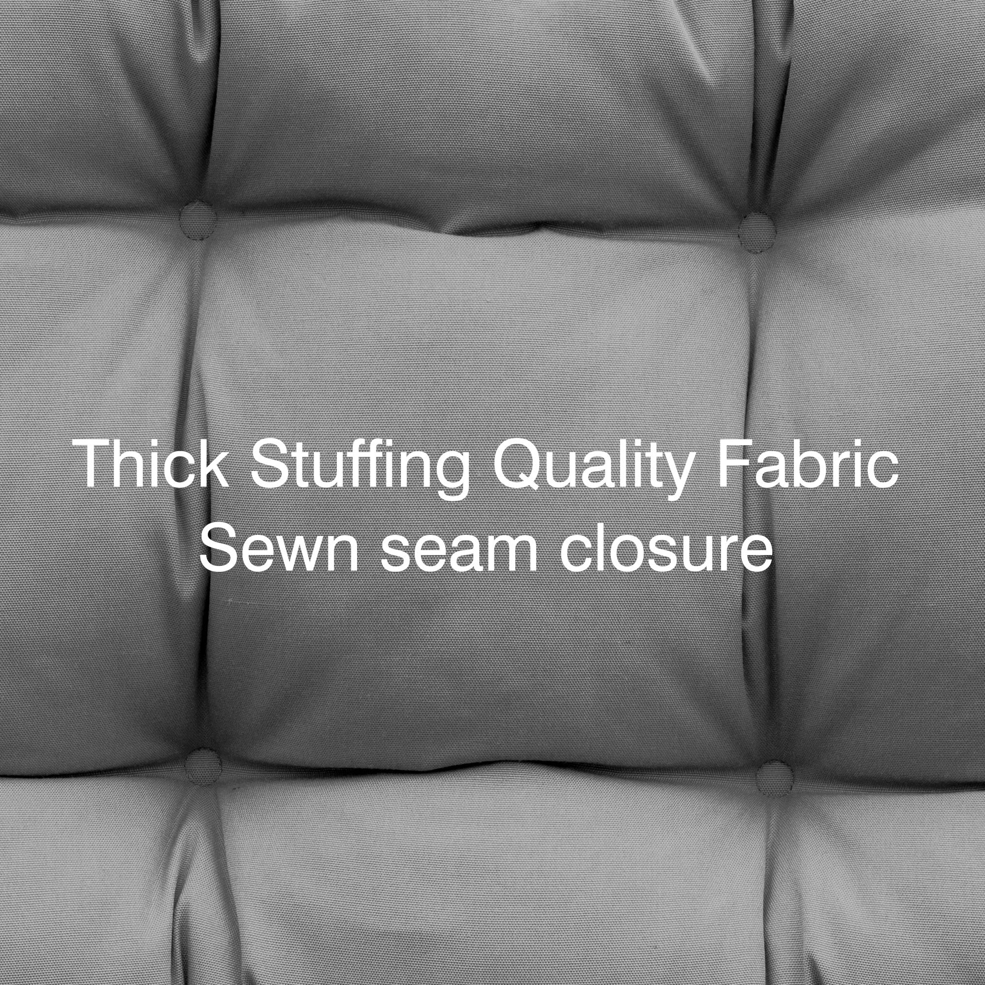 QILLOWAY Outdoor Chair Cushions - 4 Pack Tufted Seat & Back Pillows for Patio Furniture, Water-Resistant Spring Summer Replacement Cushions (Grey) - Perfect for Garden, Deck, Poolside & Outdoor Lounge Areas