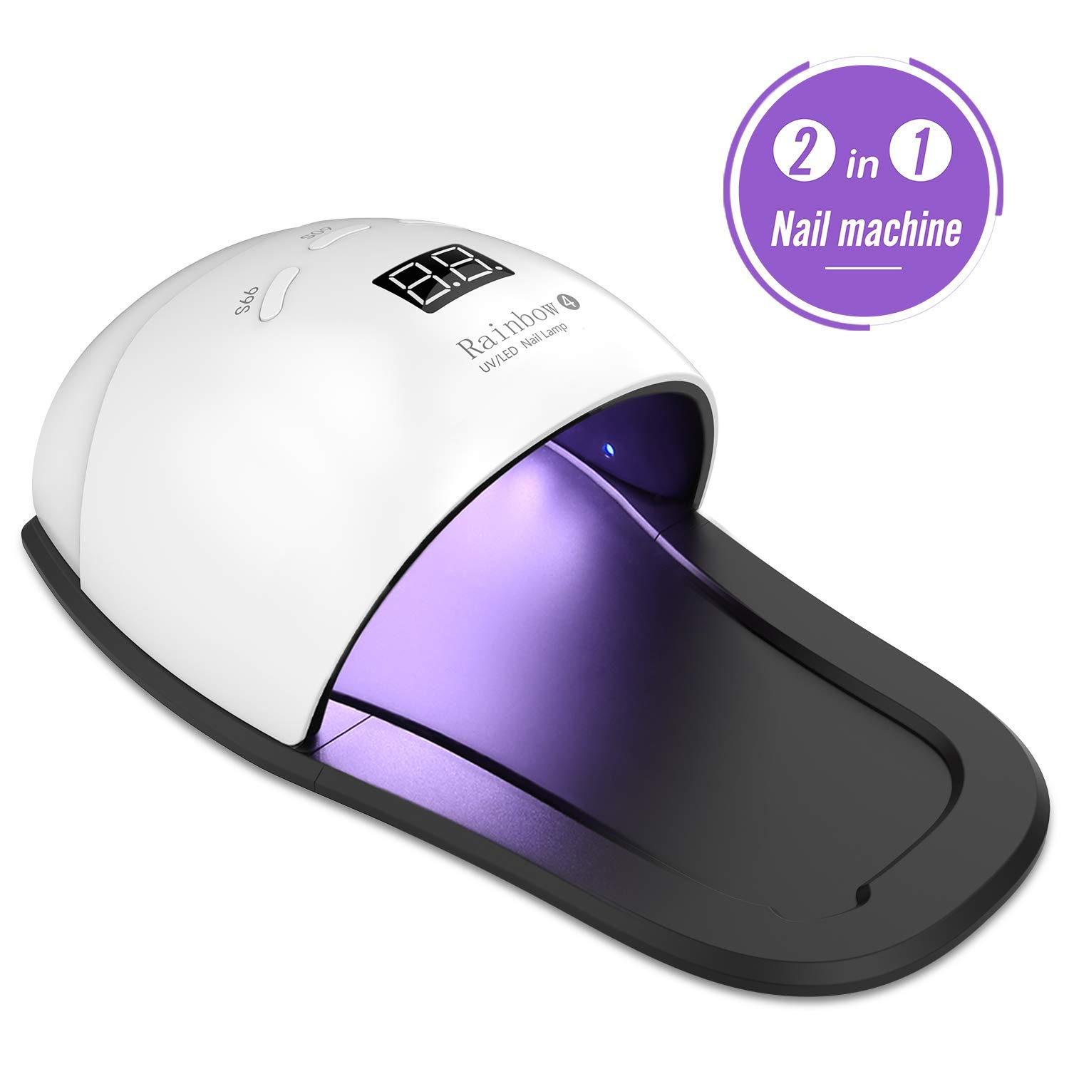 Oukaide 48W UV/LED Nail Lamp - 2 in 1 Professional Nail Dryer for Gel Polish Curing | Fast Drying for Finger & Toe Nails | Portable Design for Home & Salon Use | Perfect for Manicures, Pedicures & DIY Nail Art