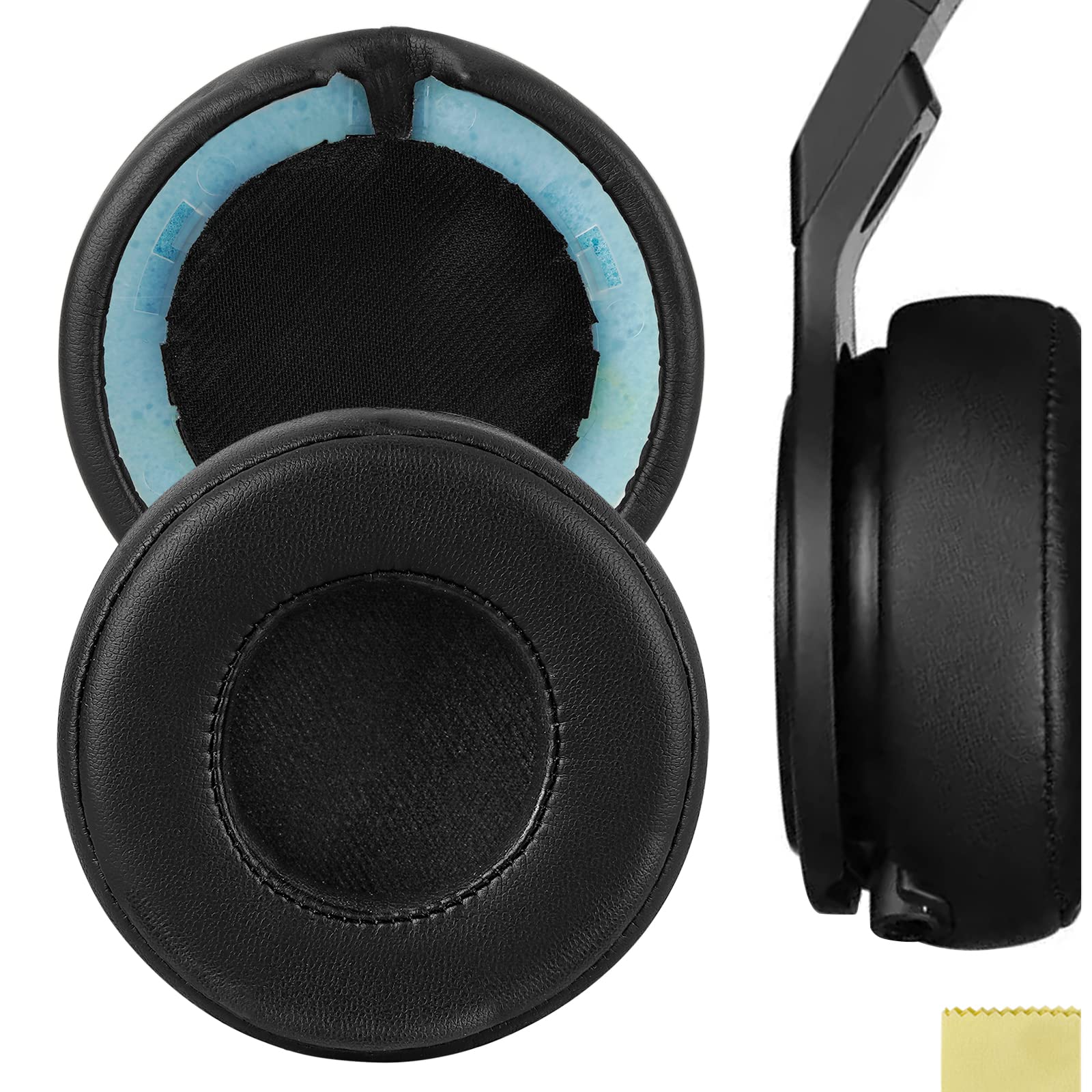 Geekria QuickFit Replacement Ear Pads for Monster Beats Pro Detox Headphones - Soft Memory Foam Ear Cushions, Noise Isolation Headset Earpads, Durable Ear Cups Cover Repair Parts (Black) - Perfect for Gaming, Music & Travel