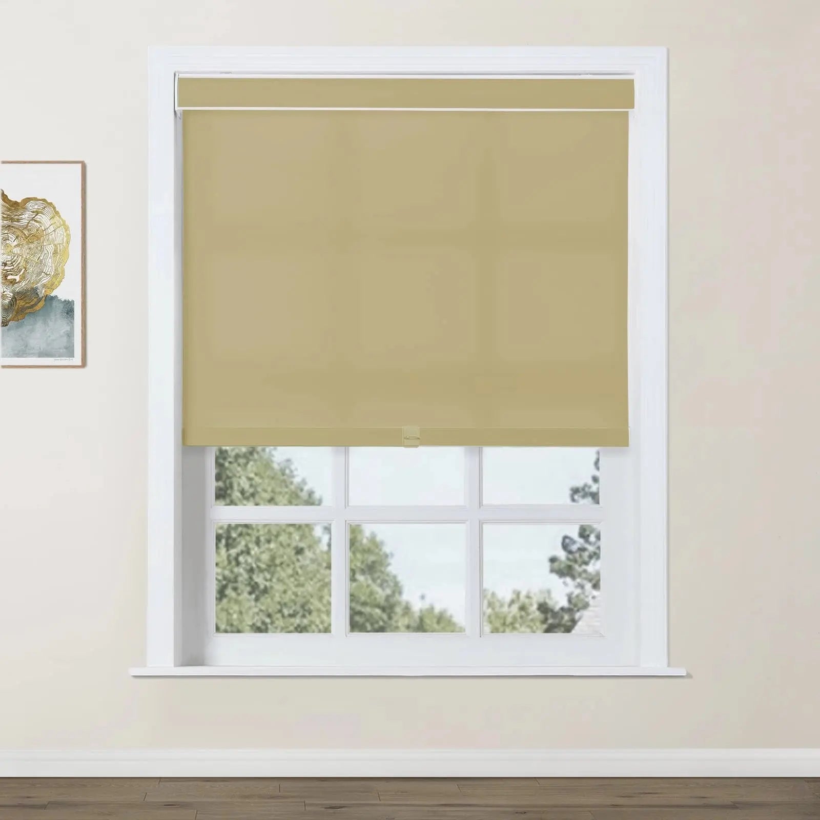 Alvin Basic Room Darkening Cordless Roller Shades - Blackout Window Coverings for Bedroom & Nursery - Noise Reducing & Energy Efficient Home Decor