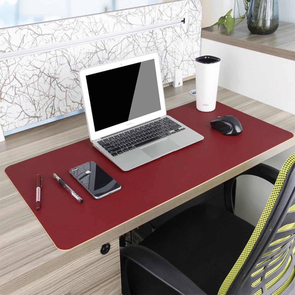 Premium PU Leather Desk Pad Protector - Waterproof & Non-Slip Office Desk Mat - 31