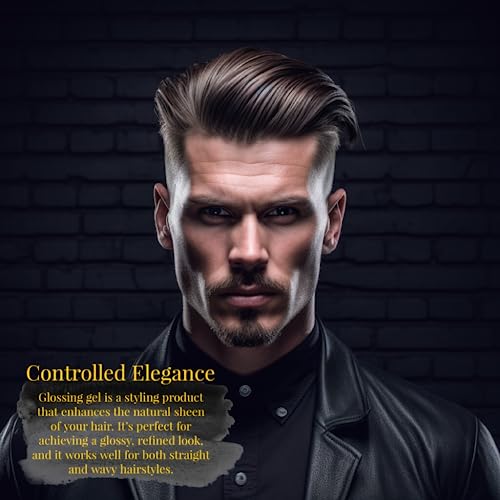 Professional Hair Styling Glossing Gel - Shine & Smooth Hair Treatment for Salon-Quality Results at Home | Perfect for Daily Styling, Frizz Control & Special Occasions