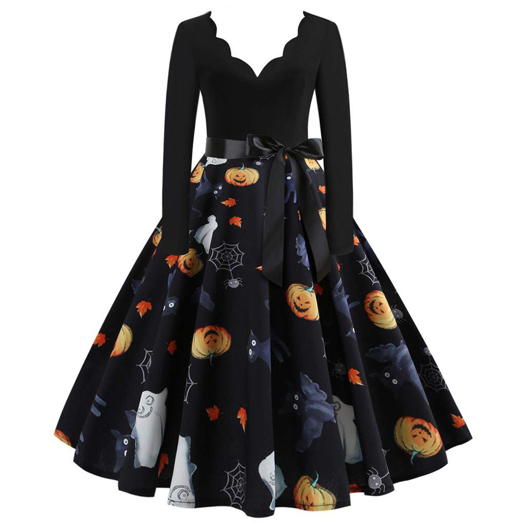 Sexy Women's Halloween Costume - Long Sleeve Gothic Bride Dress Plus Size Halloween Party Outfit for Women | Perfect for Halloween Parties, Cosplay Events & Themed Costume Nights