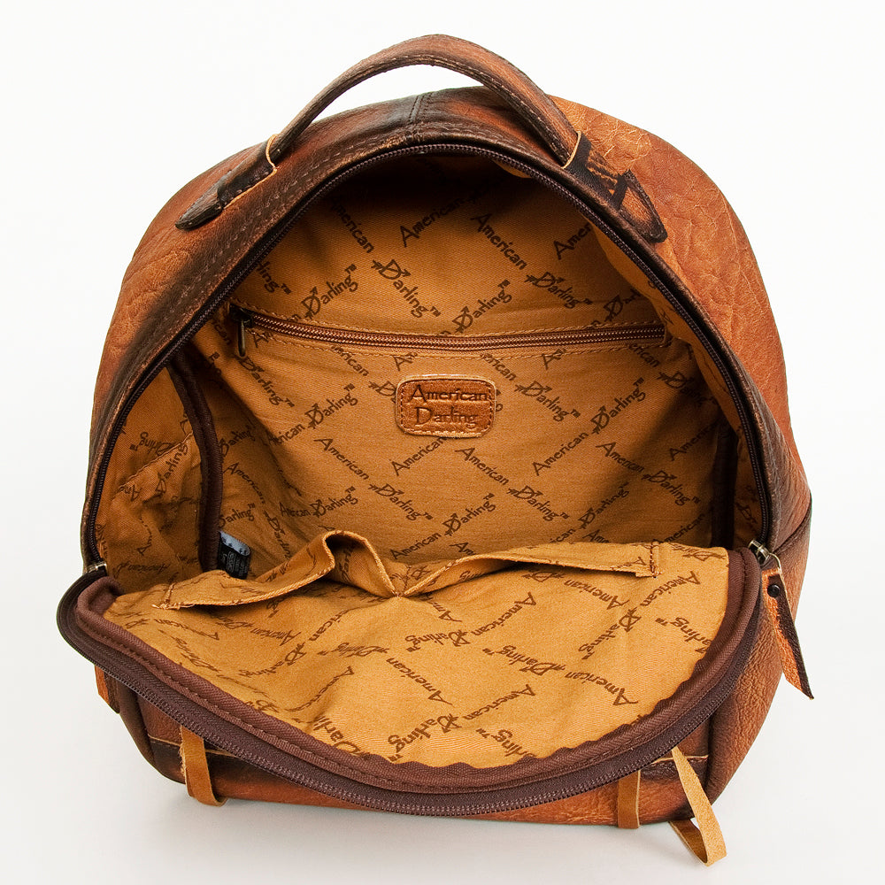Genuine Leather Western Handbag for Women - American Darling Backpack Purse with Hair On | Stylish Cowgirl Bag for Rodeo, Travel & Everyday Use