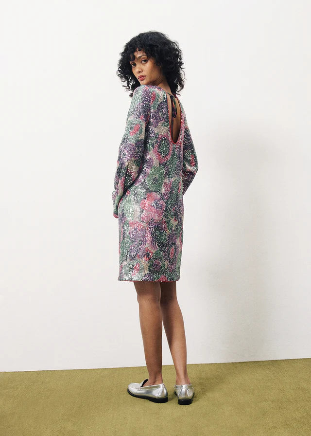 Nelie Sequin Mini Dress French Bouquet - Sparkly Party Dress for Women, Perfect for Cocktail Parties, Night Out & Special Occasions