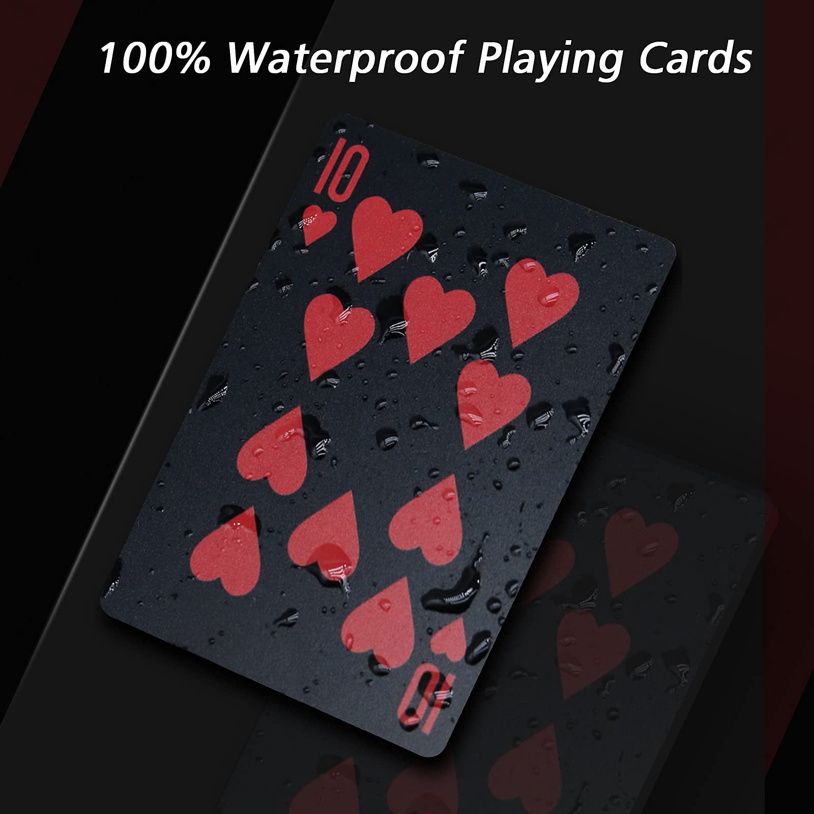INTEGEAR 2 Decks Plastic Playing Cards - Waterproof, Durable Premium Poker Cards for Adults | Casino Night, Poker Parties, Card Games & Magic Tricks