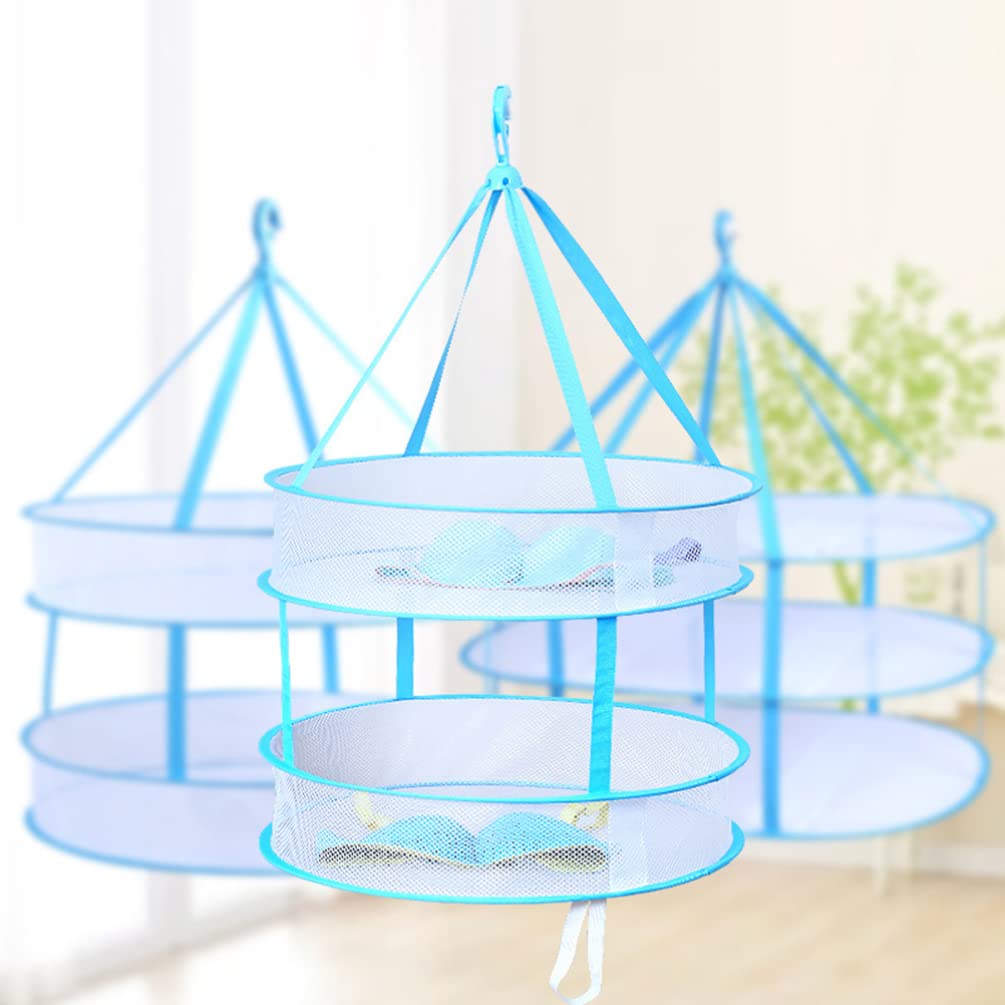 Collapsible Drying Rack for Clothes - 3-Tier Mesh Laundry Basket for Socks, Sweaters & Towels | Foldable Space-Saving Clothes Dryer | Perfect for Apartments, Camping & Solar Dehydrating