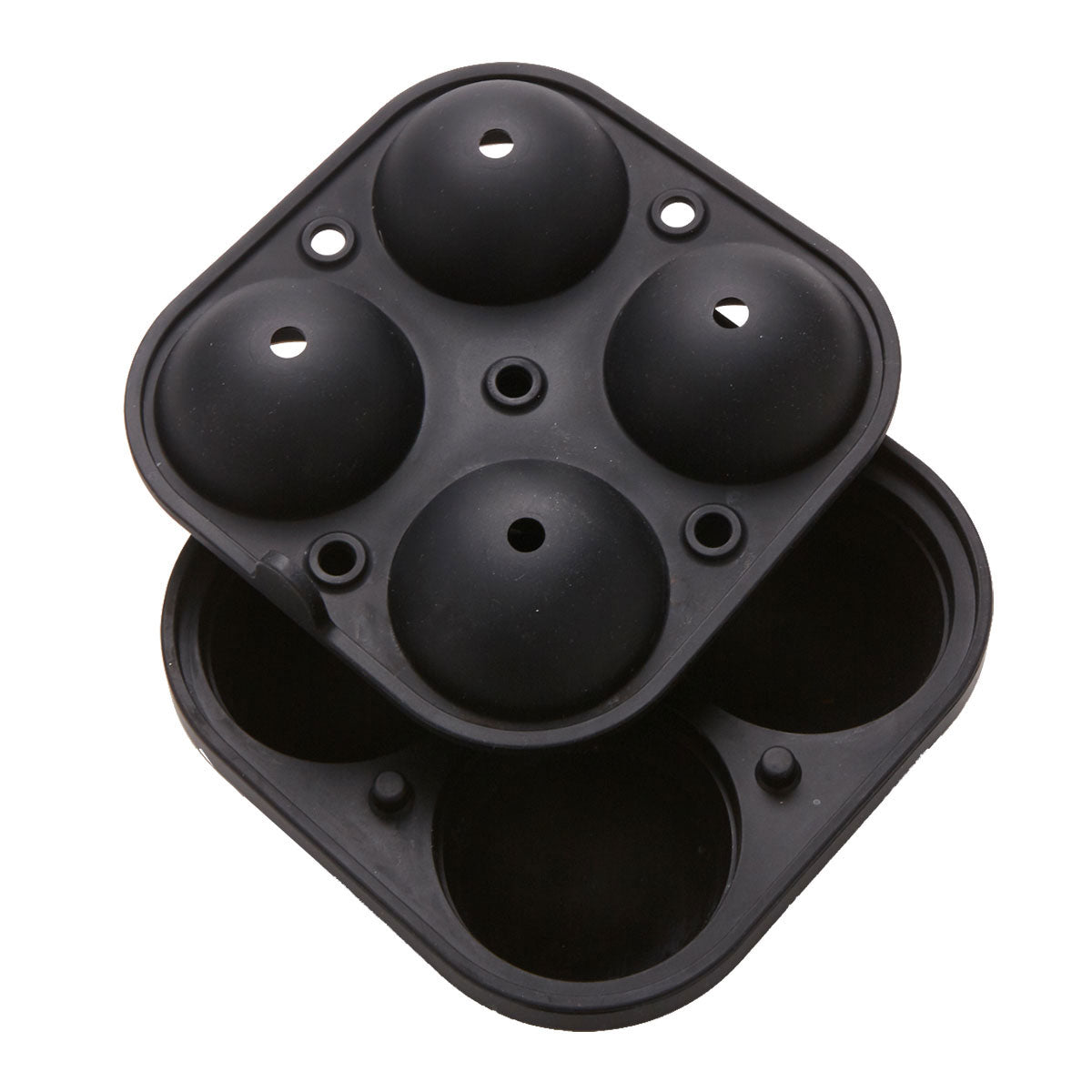 Premium Silicone 4 Sphere Ice Mold - American Metalcraft SMSR4 - Perfect for Cocktails, Whiskey & Chilled Beverages - BPA-Free & Durable Ice Ball Maker for Home Bars & Parties