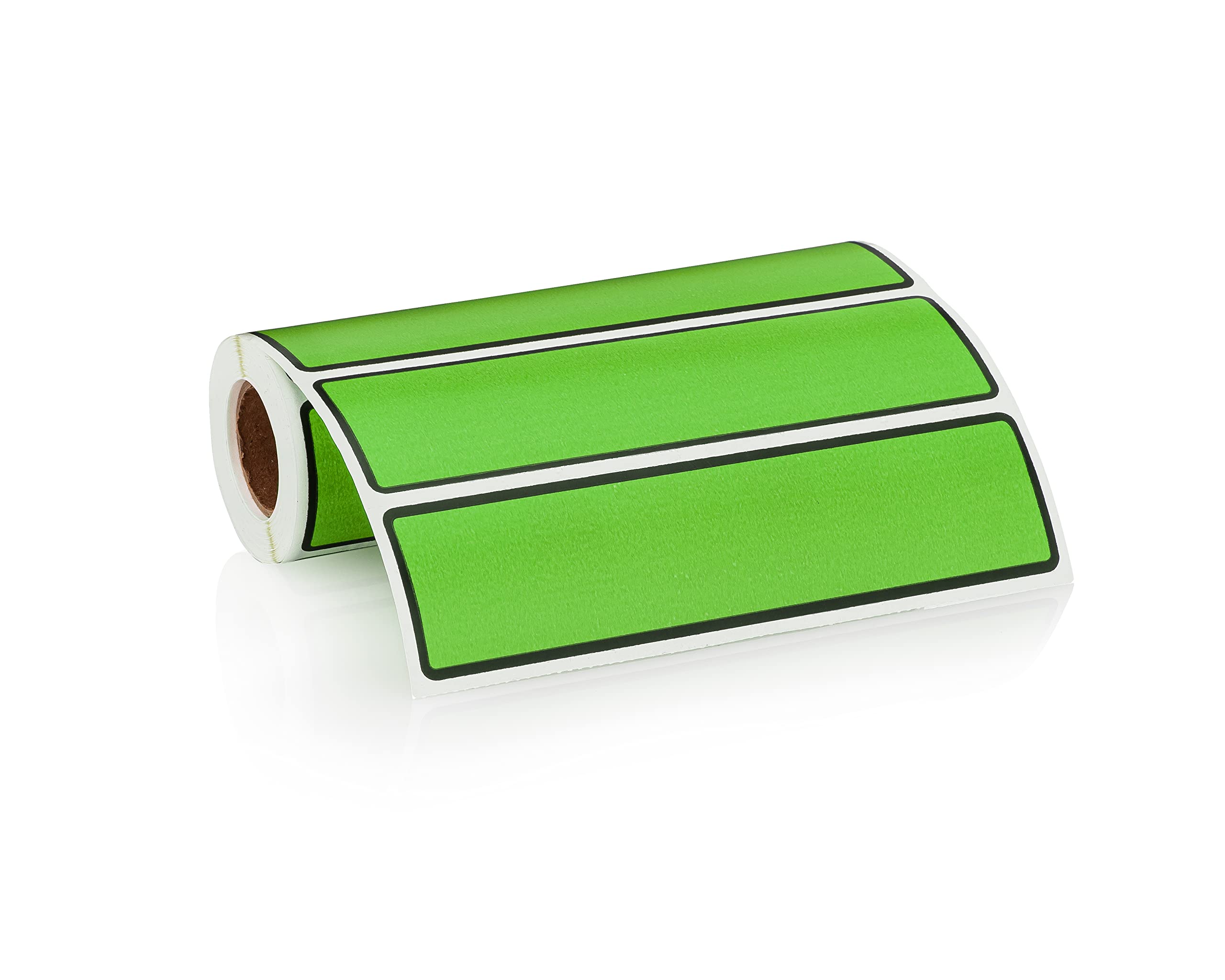 Carstens Adhesive Binder Spine Labels - 5 3/8” x 1 3/8” Self-Stick Stickers for 1.5” to 4” Ring Binders (Green, 200-Pack) - Perfect for Office Organization, School Supplies & Filing Systems