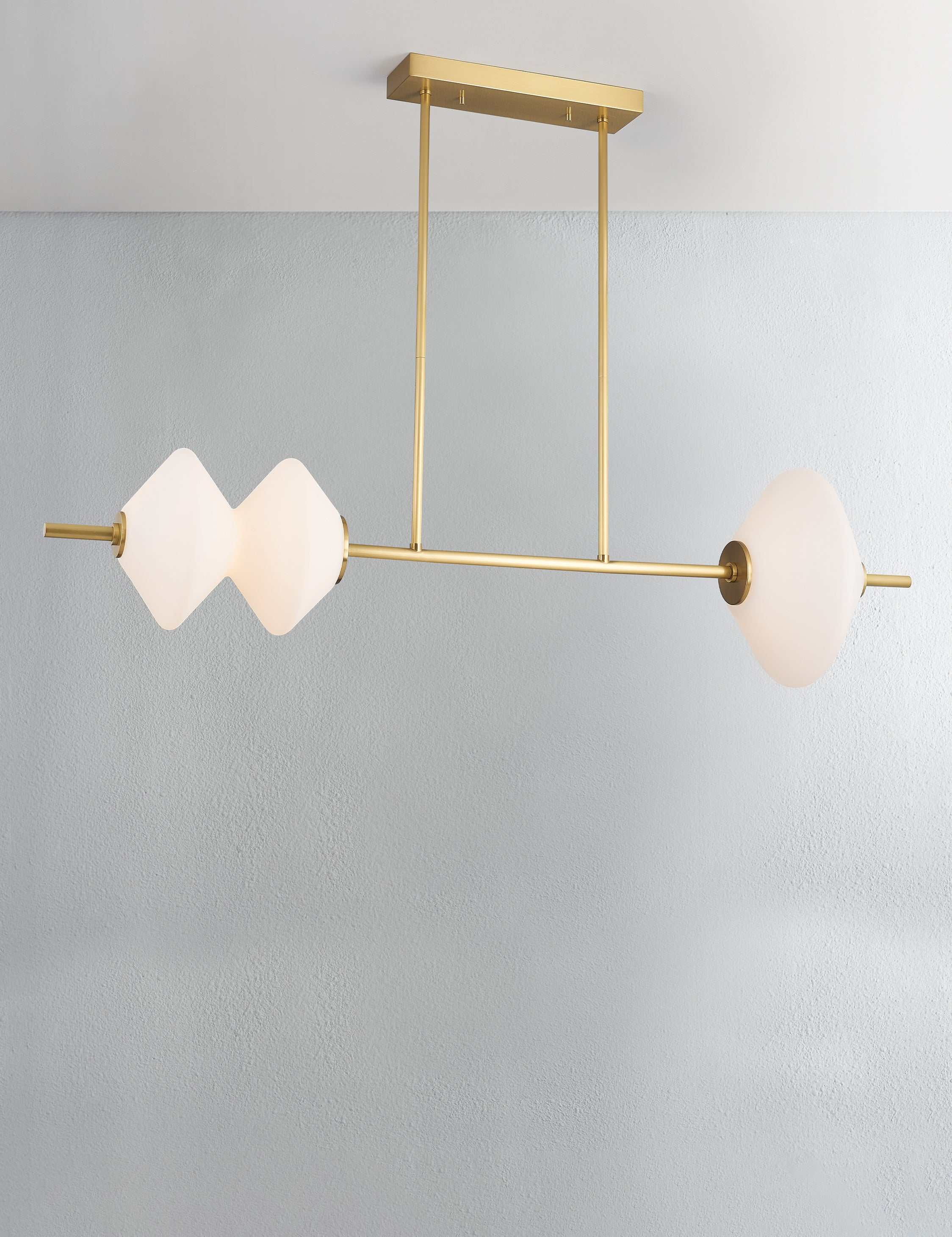 Modern Ayrton Linear Chandelier - Sleek LED Ceiling Light Fixture for Dining Room, Kitchen Island & Living Room Lighting