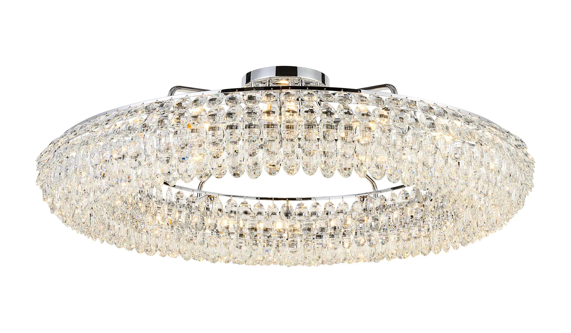 Consten Semi Flush Ring Ceiling Light Fixture with E14 Socket - Perfect for Bedroom, Hallway & Small Space Lighting