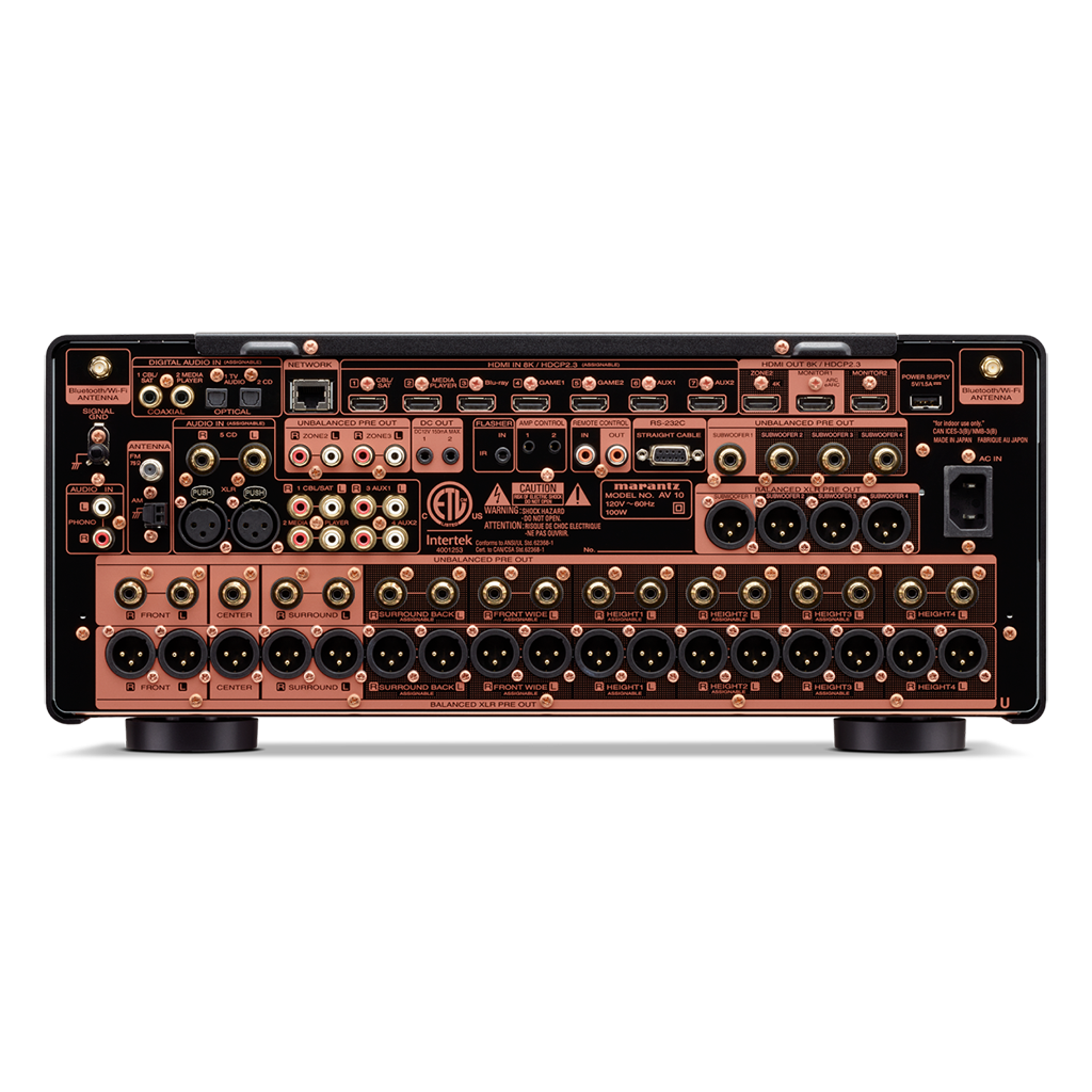 Marantz AV 10 15.4 Channel 8K Ultra HD AV Preamplifier Processor - Home Theater Surround Sound System for Movies & Music