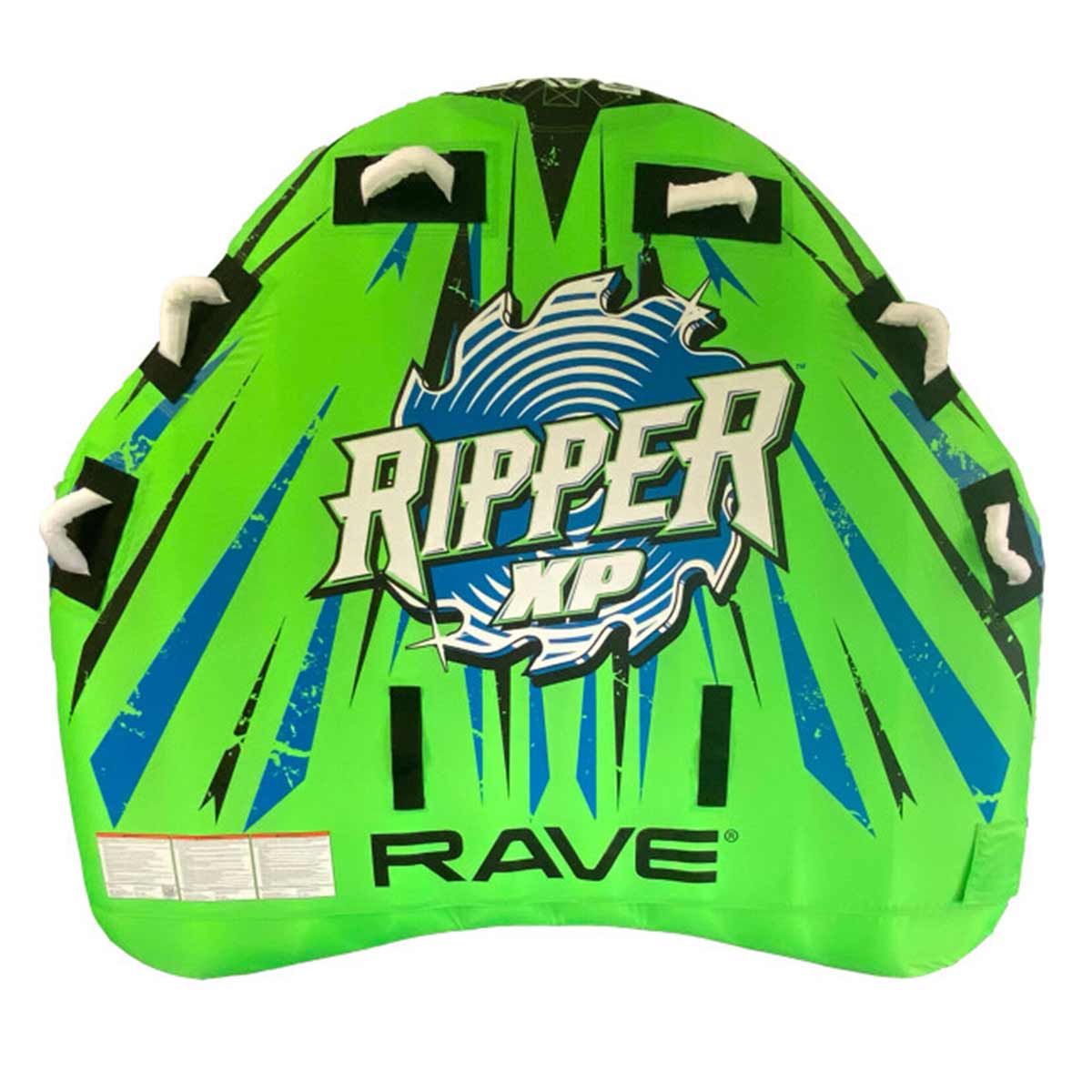 Rave Sports Ripper XP Towable Tube - 3 Rider Inflatable Water Tube for Boating, Lake & Beach Fun - High-Speed Towing, Durable Design for Family & Friends Adventure