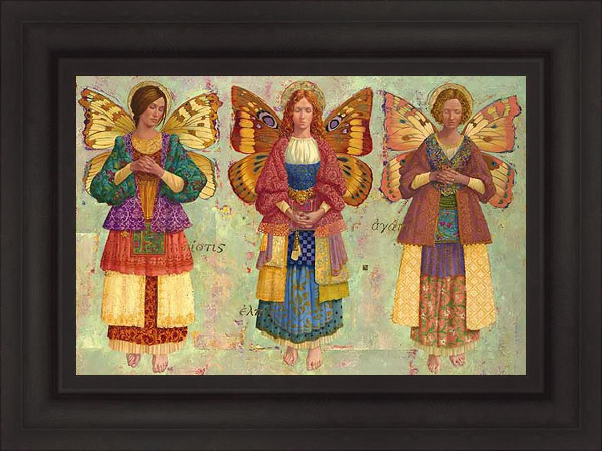Faith, Hope and Charity - Inspirational Wall Art Decor for Home, Office & Church - Perfect for Gifts & Spiritual Spaces