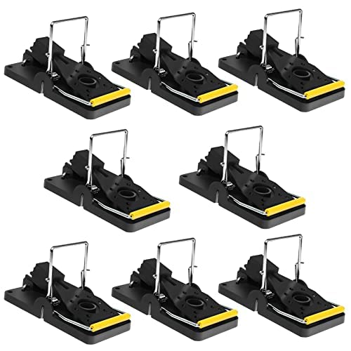 Reusable Indoor Mouse Traps for Home - 8 Pack | Quick, Effective & Safe Rodent Control for Family & Pets | Ideal for Kitchen, Garage & Basement