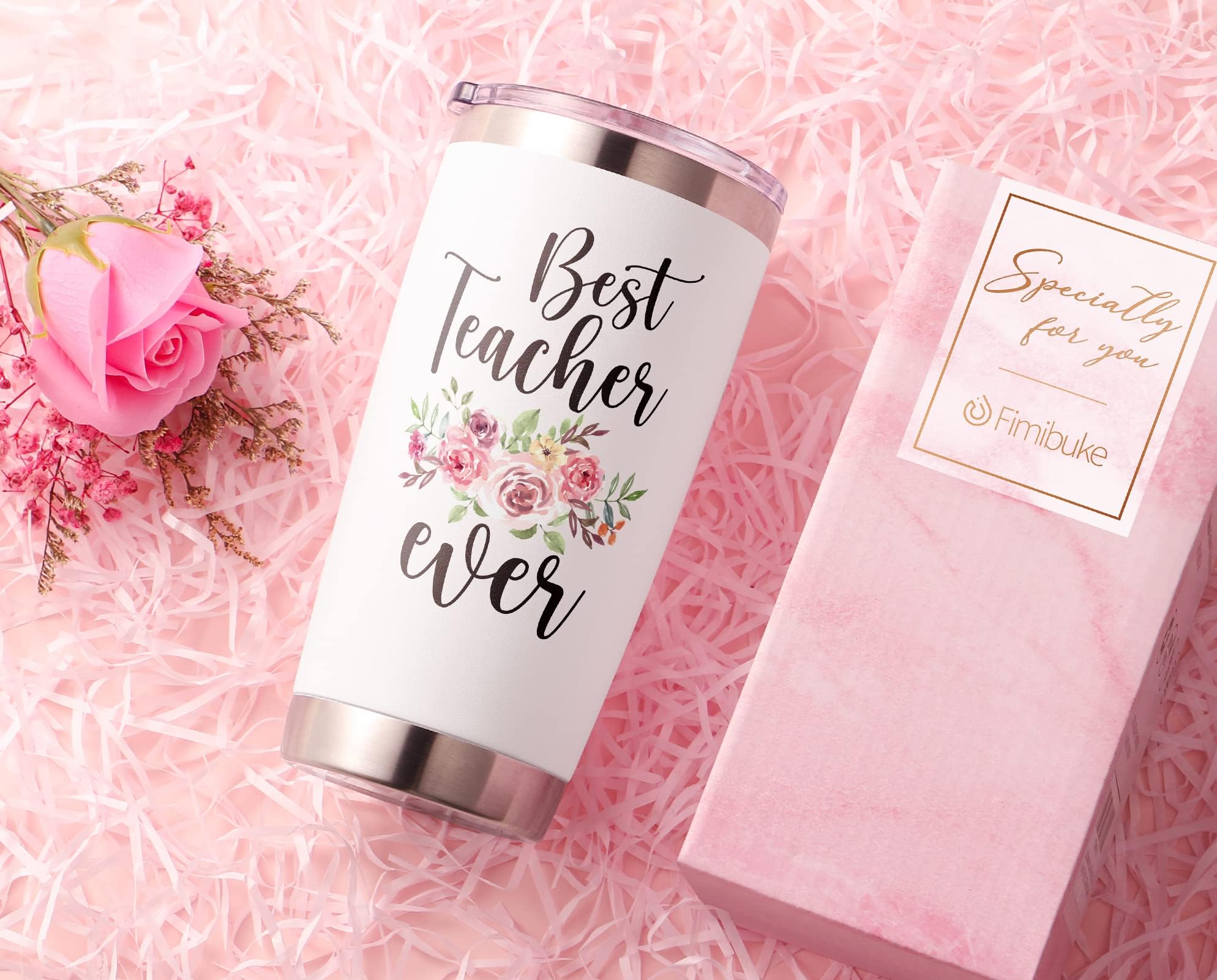 20 oz Insulated Tumbler Cup - Best Teacher Gift for Women, Teacher Appreciation Week, Graduation, Retirement & Birthday - Perfect Thank You Present from Students - Keeps Drinks Hot/Cold for School, Office & Home Use