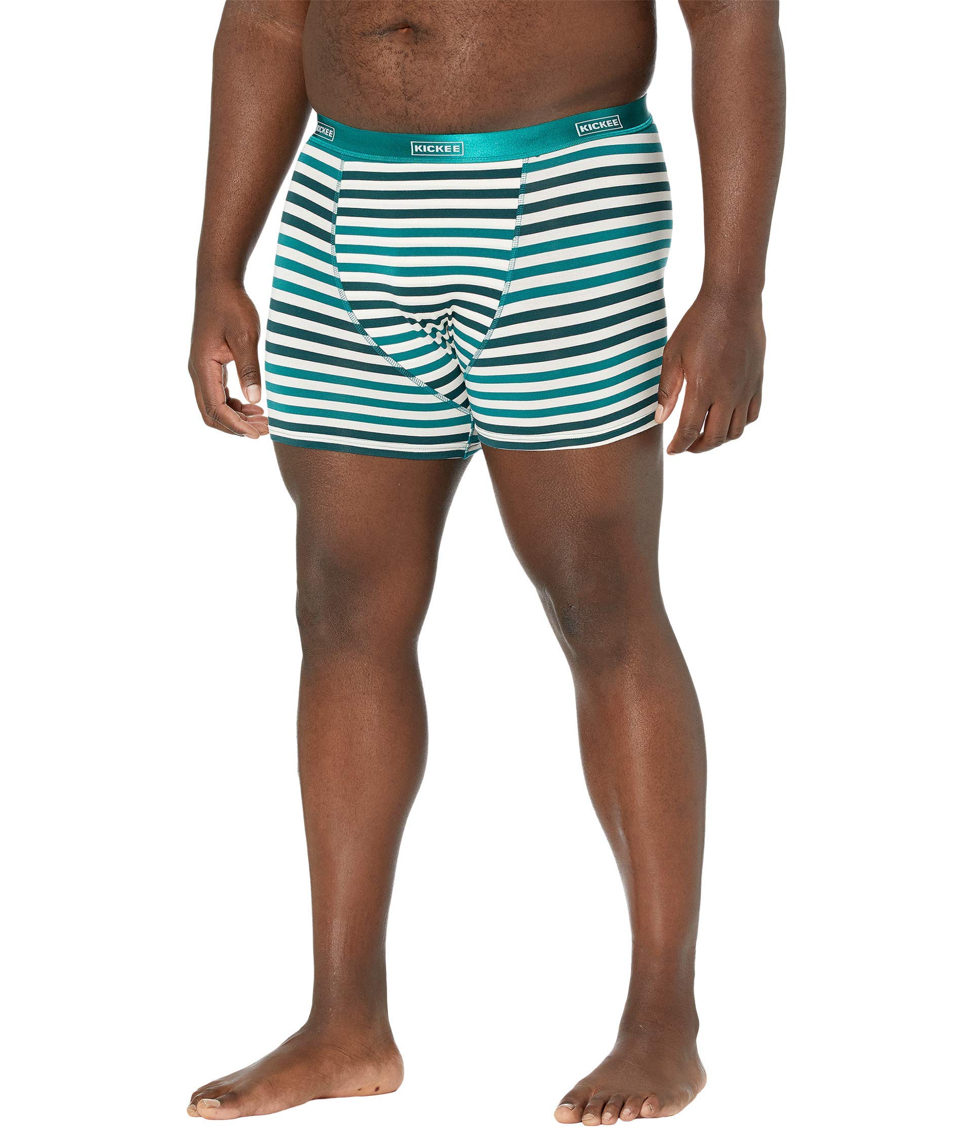 KICKEE Men’s Silky Soft Printed Boxer Brief Underwear - Breathable Comfort for Everyday Wear & Lounge