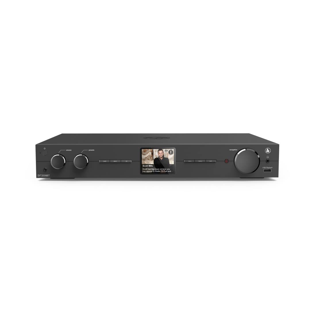 Hama DIT2006BT Hi-Fi Digital Radio with DAB/DAB+/FM, Bluetooth, WiFi, Spotify Connect & UNDOK App Control for Smartphone/Tablet - USB/AUX Input, Alarm Clock (Black) - Perfect for Home, Office & Music Streaming