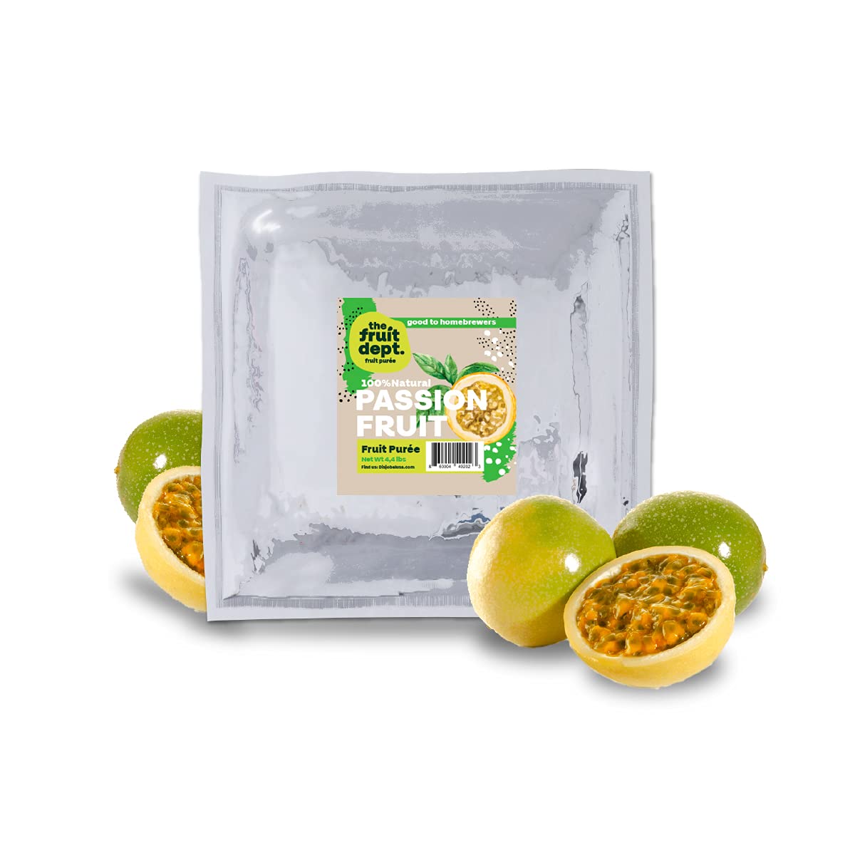 4.4 Lb Aseptic Passion Fruit Puree - Bulk Fruit Puree for Baking, Smoothies, Desserts & Commercial Use