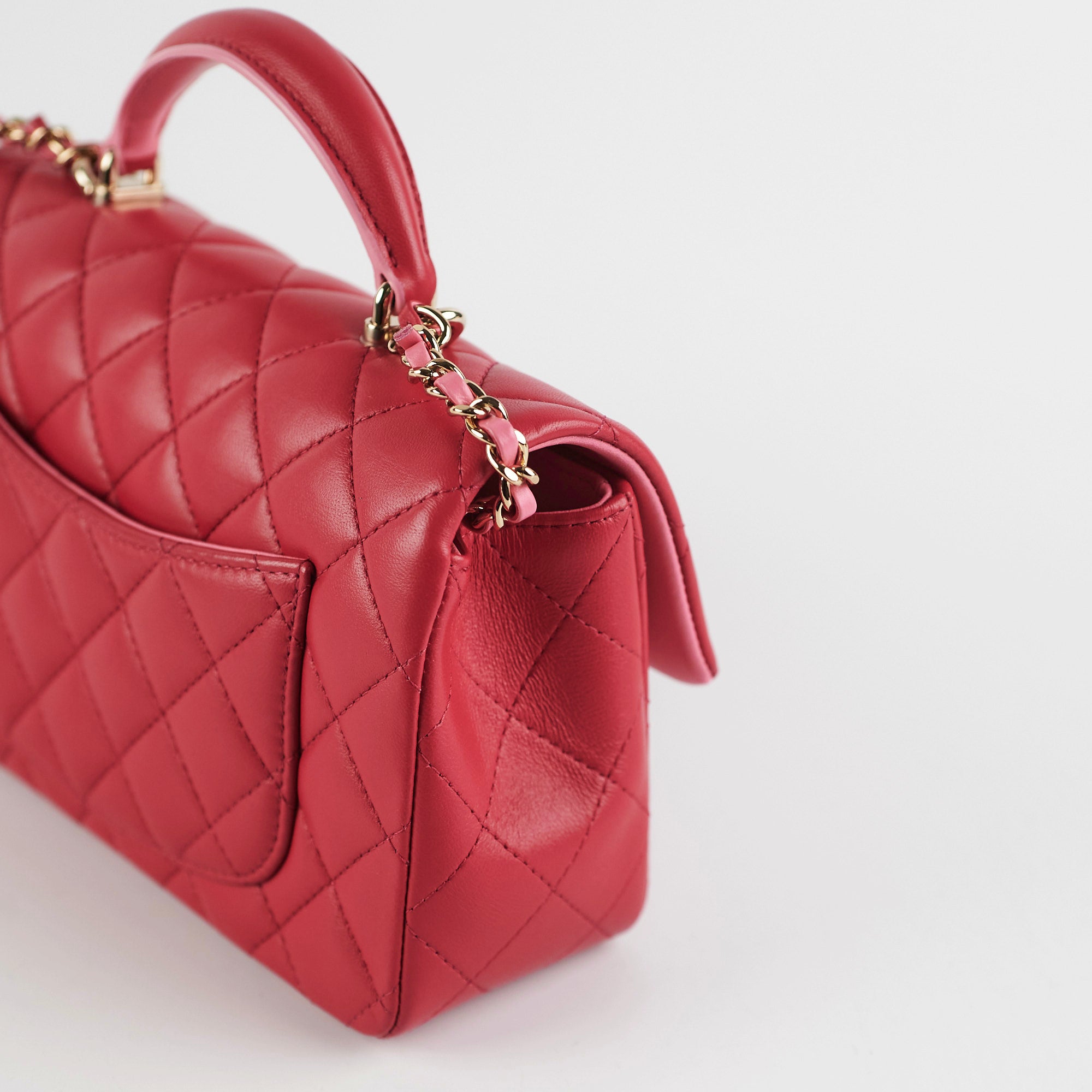 Chanel Mini Rectangular Top Handle Bag in Rose Pink with Microchip Authentication - Perfect for Date Nights, Parties & Luxury Fashion Accessories