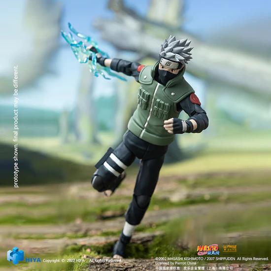HIYA 6-inch 1/12 Scale Naruto Kakashi Action Figure - Exquisite Basic Series Collectible for Anime Fans | Perfect for Display, Cosplay and Gift Giving