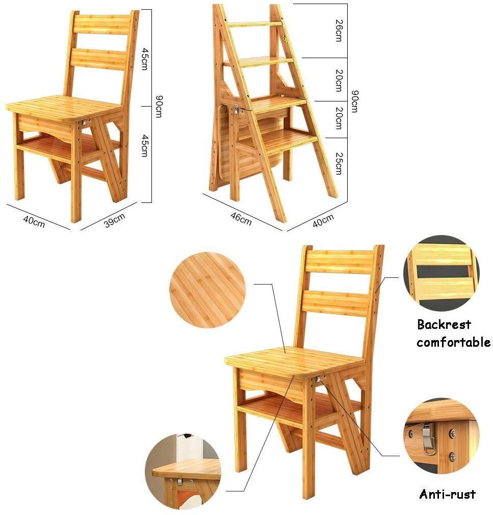 4-Step Folding Ladder Stool with Backrest - Wide Top Step Stool for Home, Kitchen, Bathroom, and Garden - Non-Slip Safety Step Stool for Adults and Seniors - Perfect for Reaching High Shelves and Storage