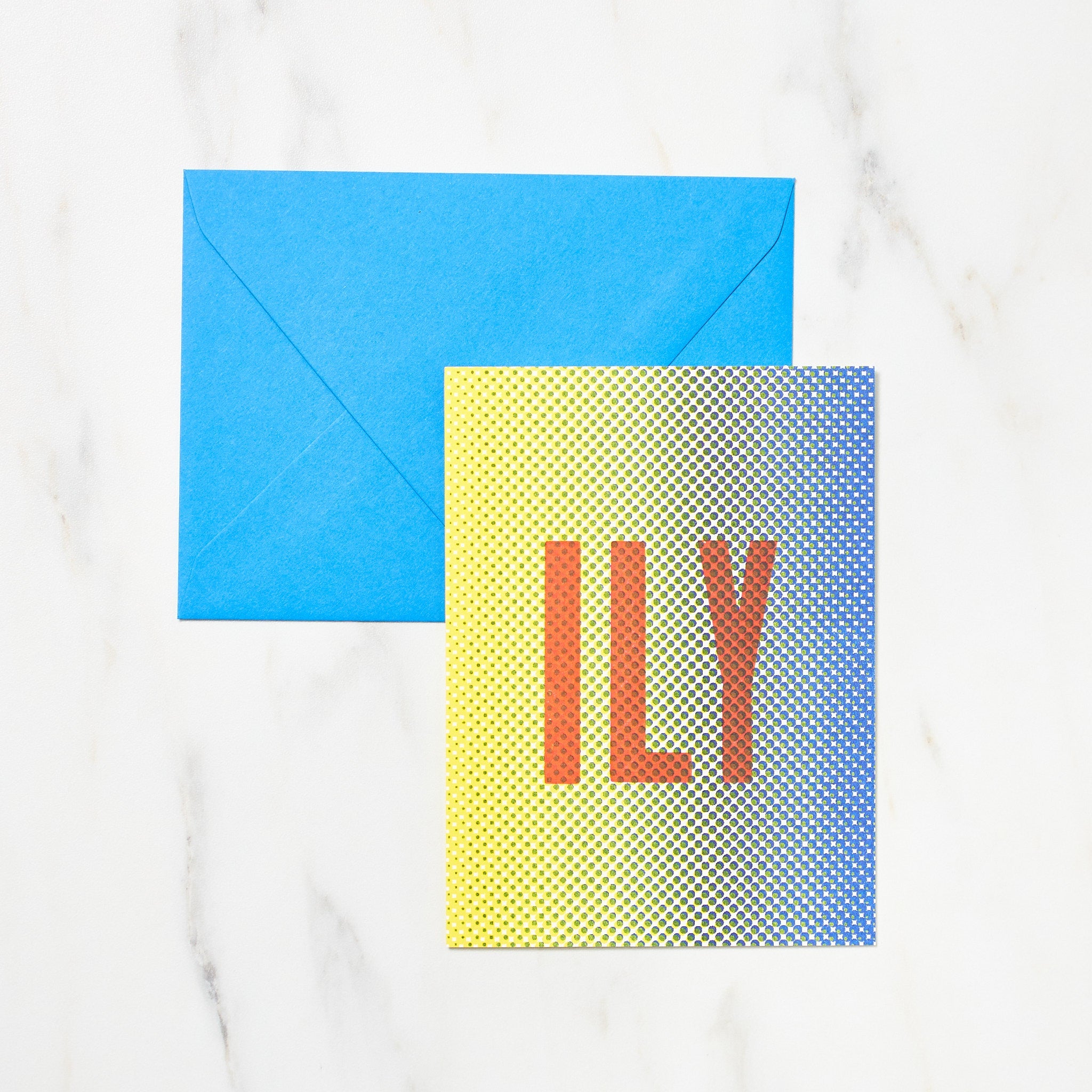 Premium DOT ILY Greeting Card Set - Handmade Letterpress Love Letters for Anniversaries, Valentine's Day & Romantic Occasions