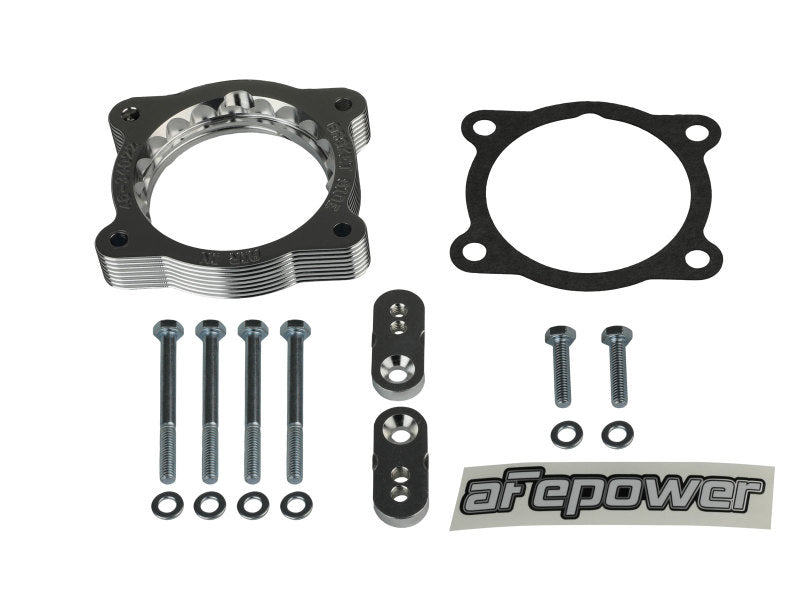 aFe 02-09 Chevrolet Trailblazer & 02-09 GMC Envoy L6 4.2L Silver Bullet Throttle Body Spacer - Performance Air Intake Upgrade for Better Acceleration & Fuel Efficiency - Perfect for Off-Roading & Daily Commuting