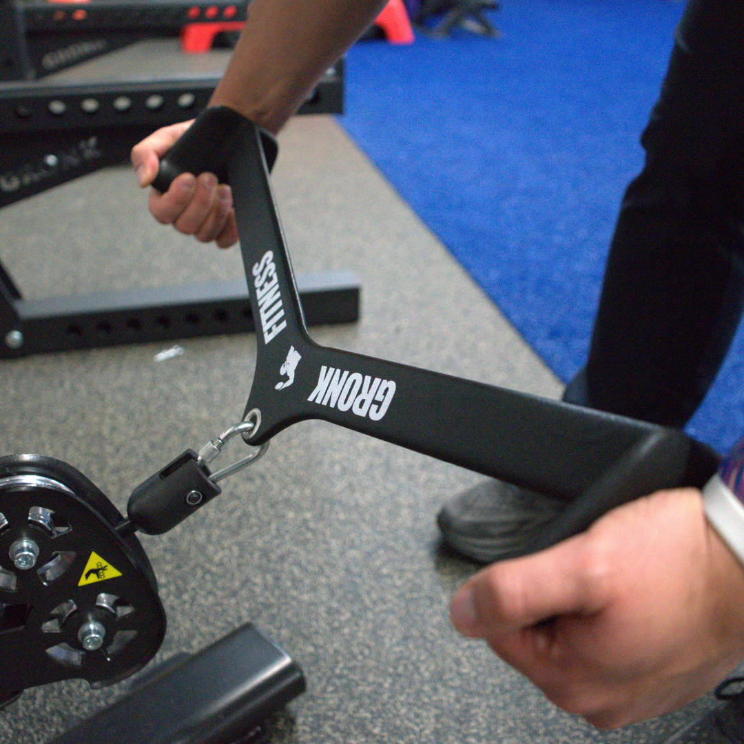 Gronk 5-Piece Multi-Functional Cable Attachments Set for Home Gym, Strength Training & Fitness Workouts - Perfect for Pulling, Rowing & Resistance Exercises