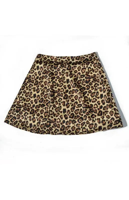 Women's High Waist Satin Printed A-Line Mini Skirt - Sexy Stretchy Party Skirt for Night Out, Club, Date Night & Summer Outfits