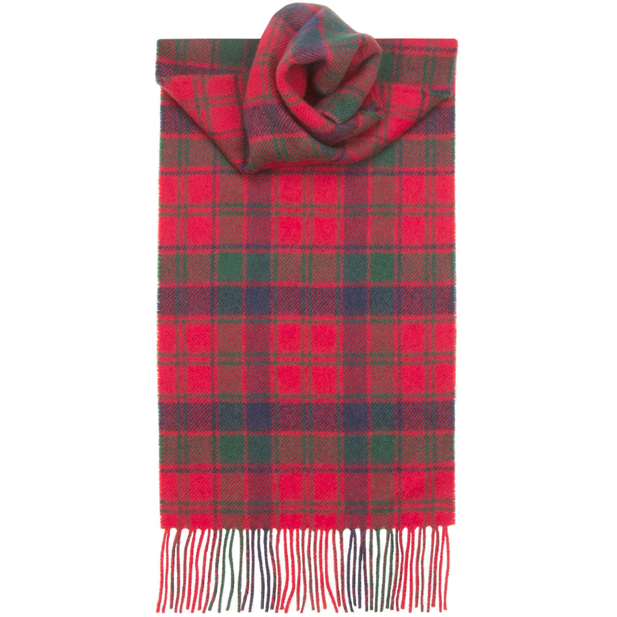 Robertson Red Tartan Scarf - Premium Wool Plaid Wrap for Men & Women - Perfect for Winter, Christmas, and Outdoor Activities