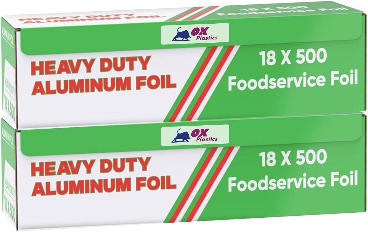Premium Heavy-Duty Aluminum Foil Roll - Commercial Grade 22 Micron Silver Foil for Cooking, Baking, Grilling & Food Storage | 18