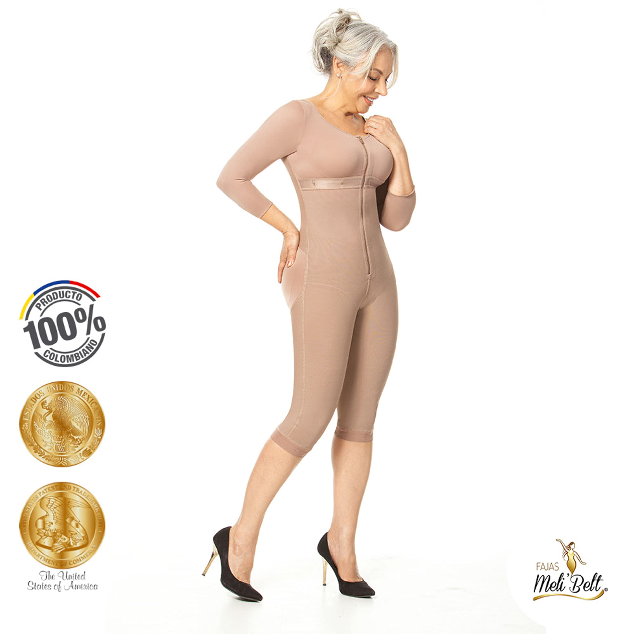 Melibelt 3015 Colombian Shapewear for Women - High Compression Waist Trainer & Body Shaper with Built-in Bra - Slimming Girdle for Tummy Control, Postpartum Recovery & Special Occasions