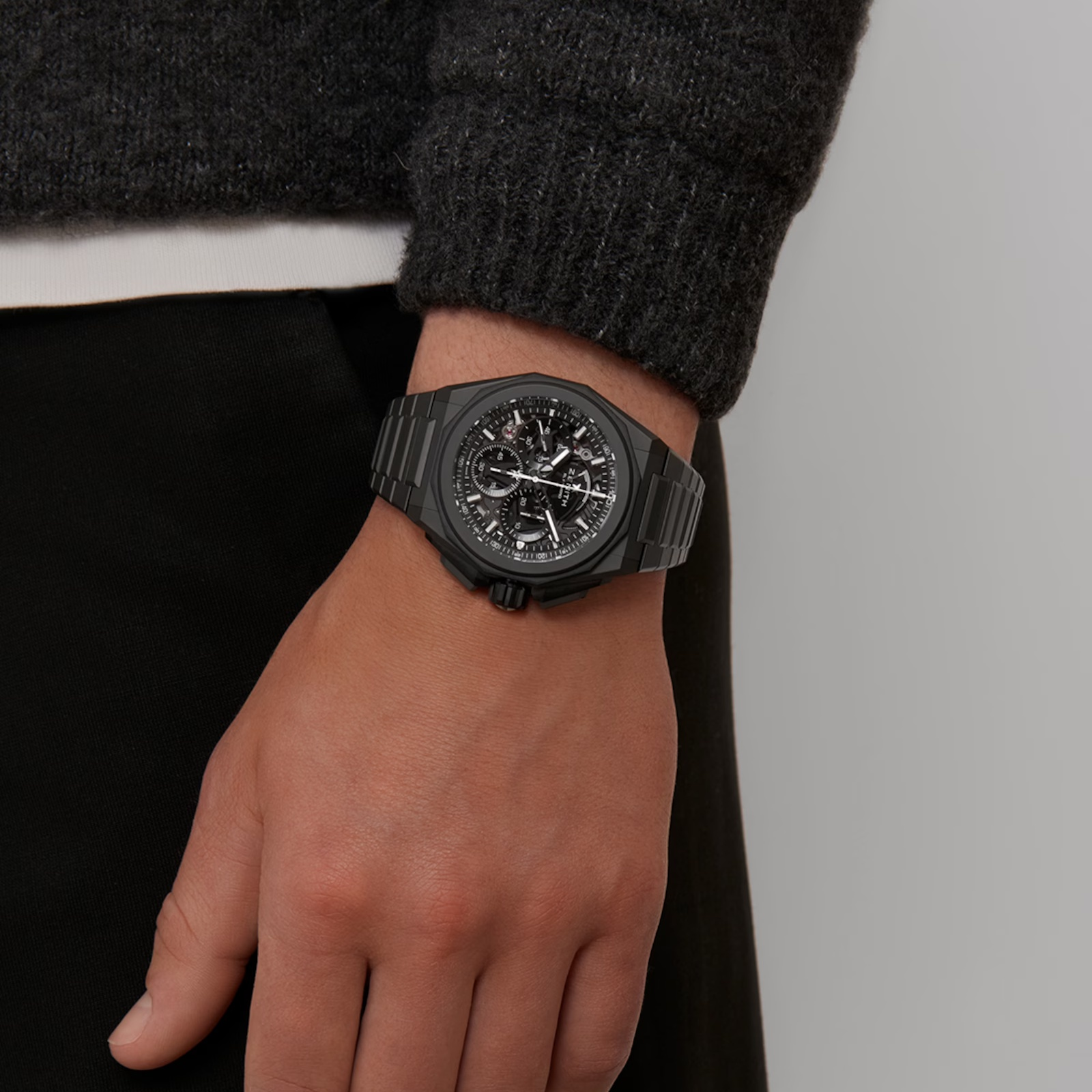 Defy Extreme Skeleton Titanium Watch - Luxury Men's Automatic Skeleton Dial Wristwatch for Business, Formal & Special Occasions