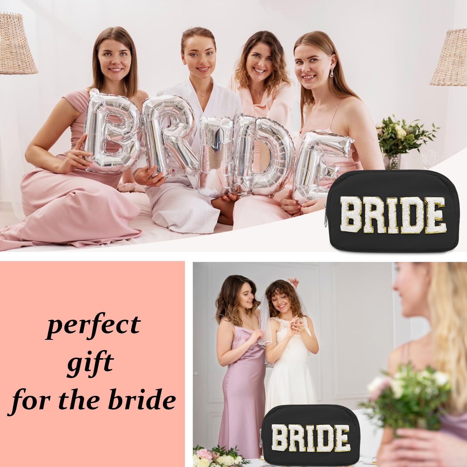 Lamyba Bride Fanny Pack - Adjustable Strap Crossbody Waist Bag for Bachelorette Party & Wedding Day | Waterproof Belt Bag for Bridal Shower Gifts | Perfect for Outdoor Weddings, Honeymoon Travel & Bridal Events (Black)