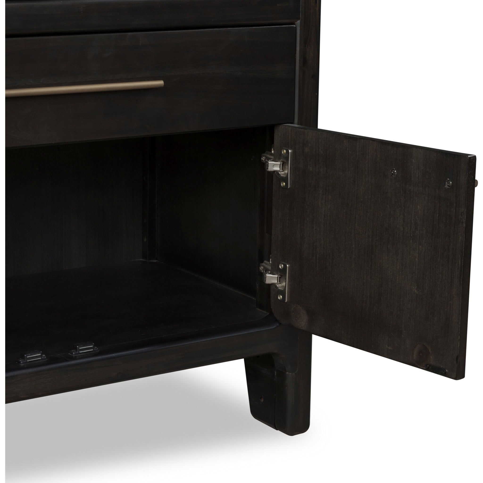 Zamba 4-Door 1-Drawer Acacia Wood Bar Cabinet with Jaguar Finish - Stylish Home Bar Furniture for Living Room, Dining Room or Man Cave