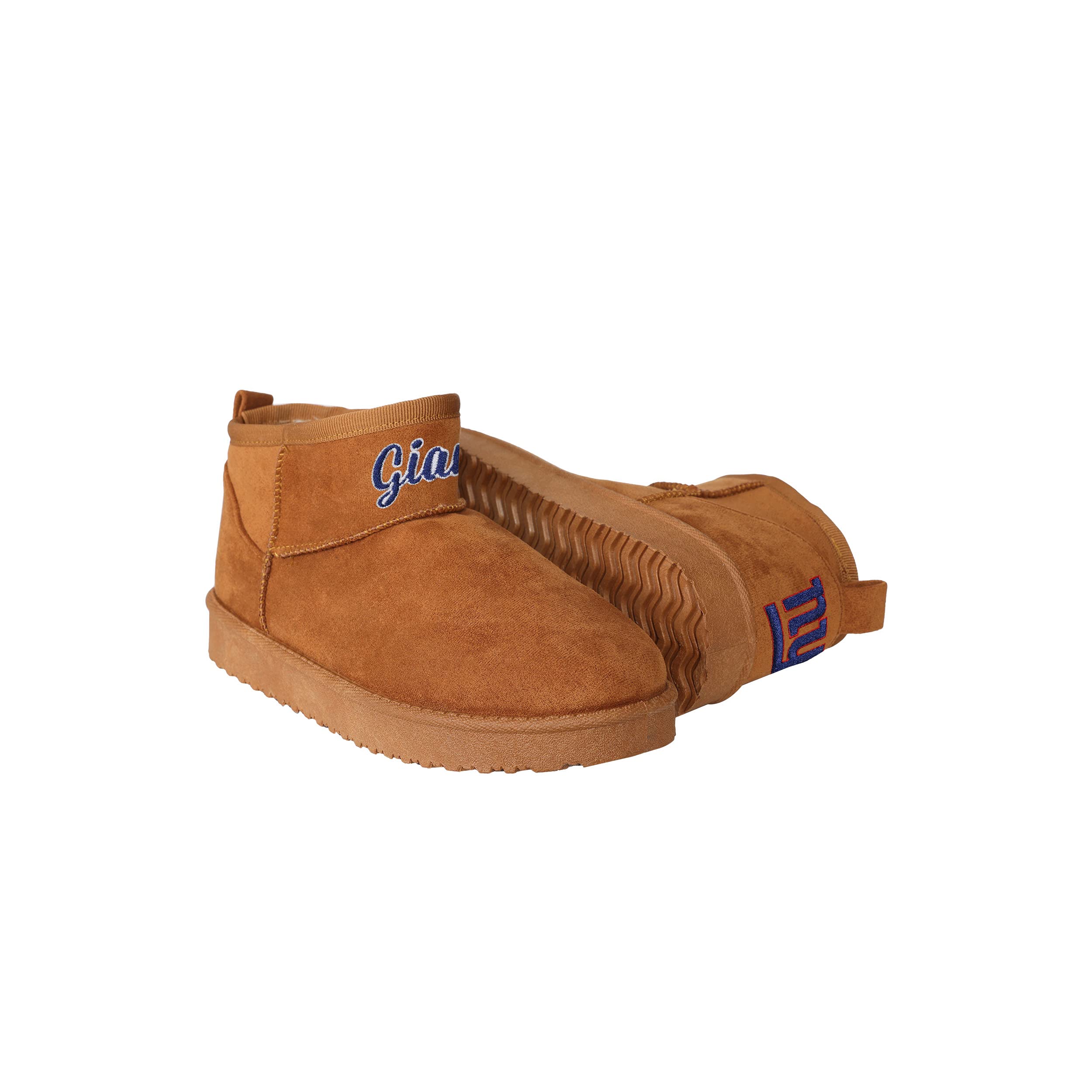 FOCO Women's NFL Team Logo Fuzzy Winter Boots - Cozy Slip-On Booties for Football Games, Outdoor Activities & Casual Wear