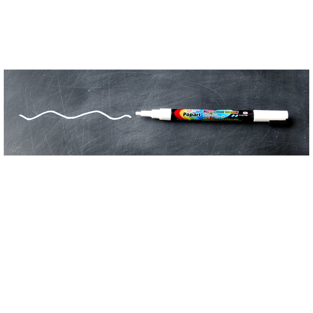 Dry Erase Fine Tip Chalk Markers - White (3 Pack) - Perfect for Whiteboards, Glass, Mirrors & DIY Projects