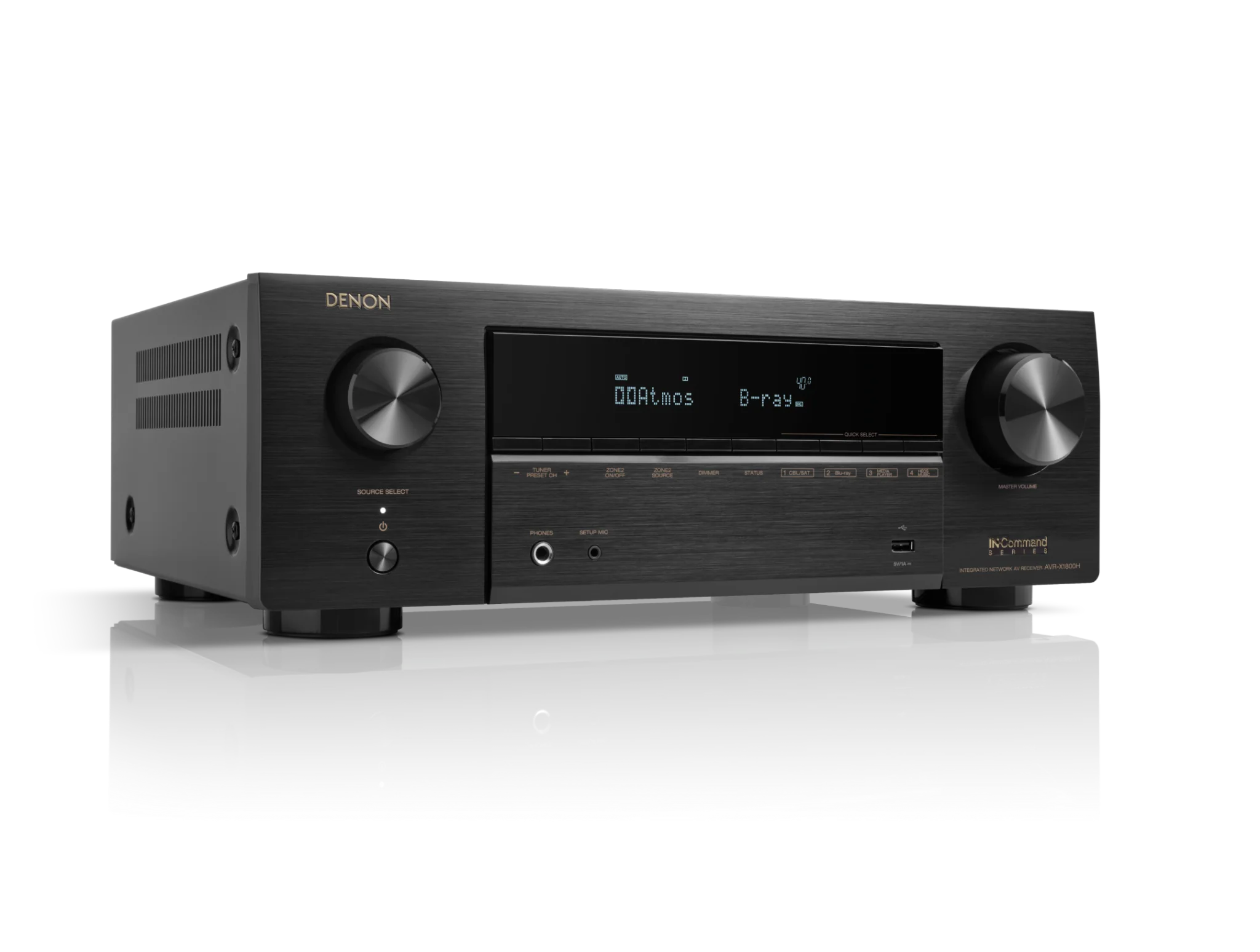 Denon AVR-X1800H 8K Ultra HD 7.2 Channel AV Receiver with Dolby Atmos, Wi-Fi, Bluetooth - Perfect for Home Theater & Gaming Setup