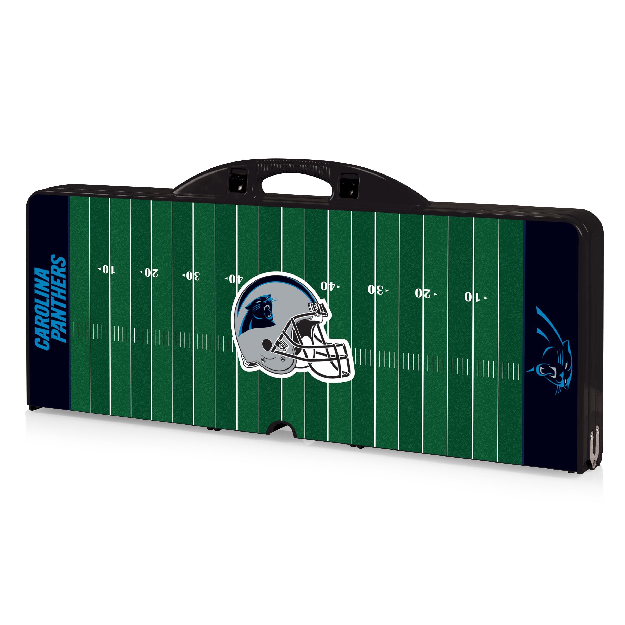 PICNIC TIME NFL Portable Folding Picnic Table with Built-in Seats & Umbrella - Perfect for Tailgating, Camping, Beach & Outdoor Parties